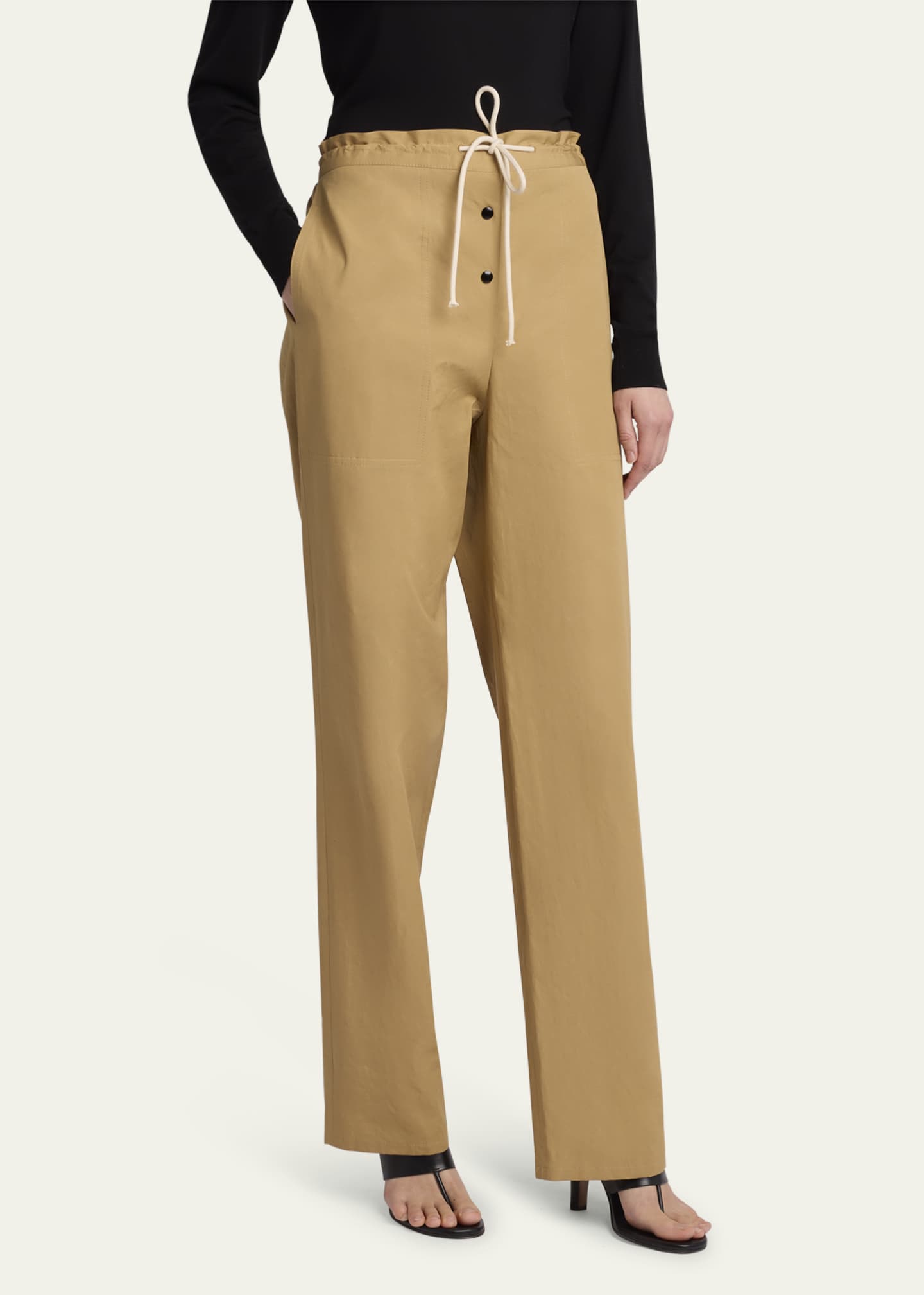 【お気にいる】 Technical Bonnette ROW THE Cotton Goodman Bergdorf - Pants カジュアルパンツ