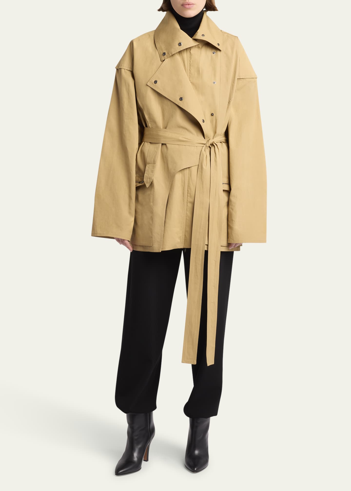THE ROW Pierrick Technical Cotton Trench Coat Image 2 of 5