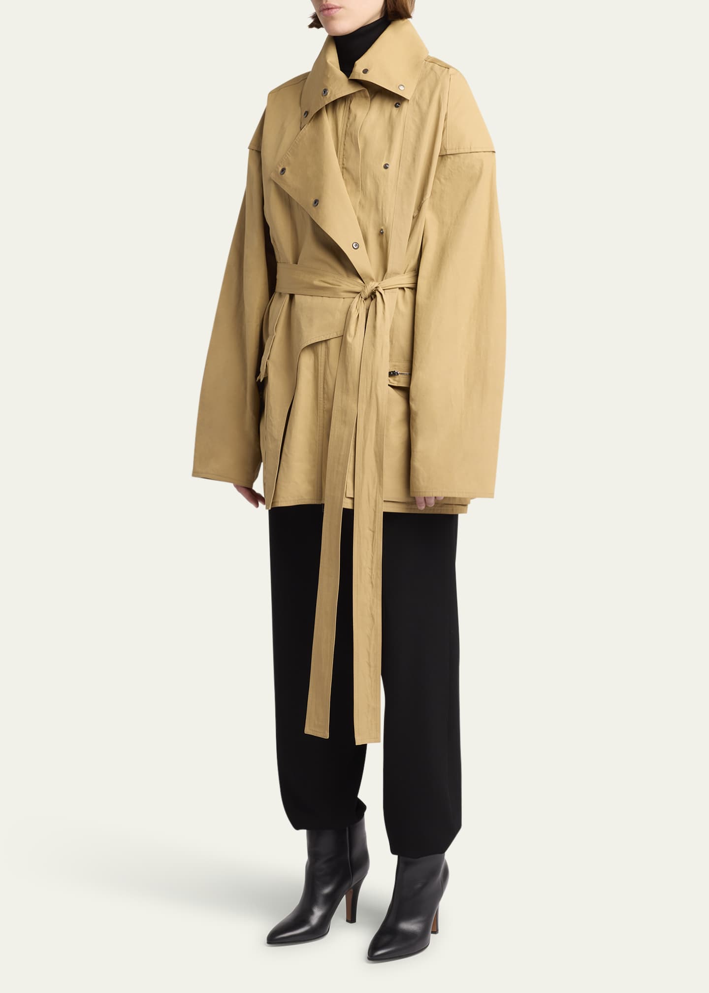 THE ROW Pierrick Technical Cotton Trench Coat Image 4 of 5