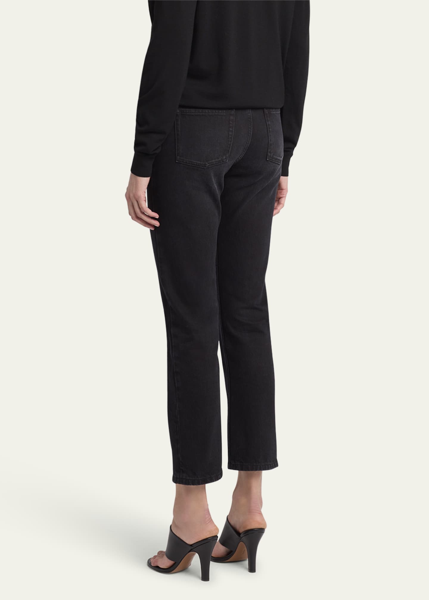 THE ROW Riaco Mid-Rise Straight-Leg Ankle Jeans Image 3 of 5