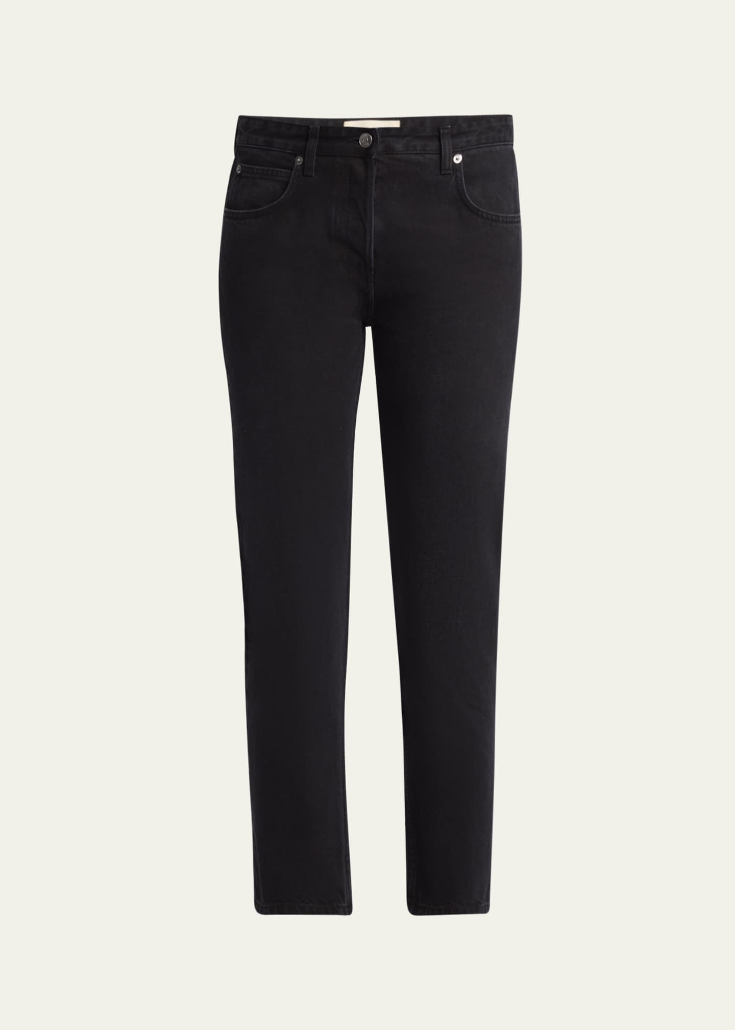 THE ROW Riaco Mid-Rise Straight-Leg Ankle Jeans Image 1 of 5