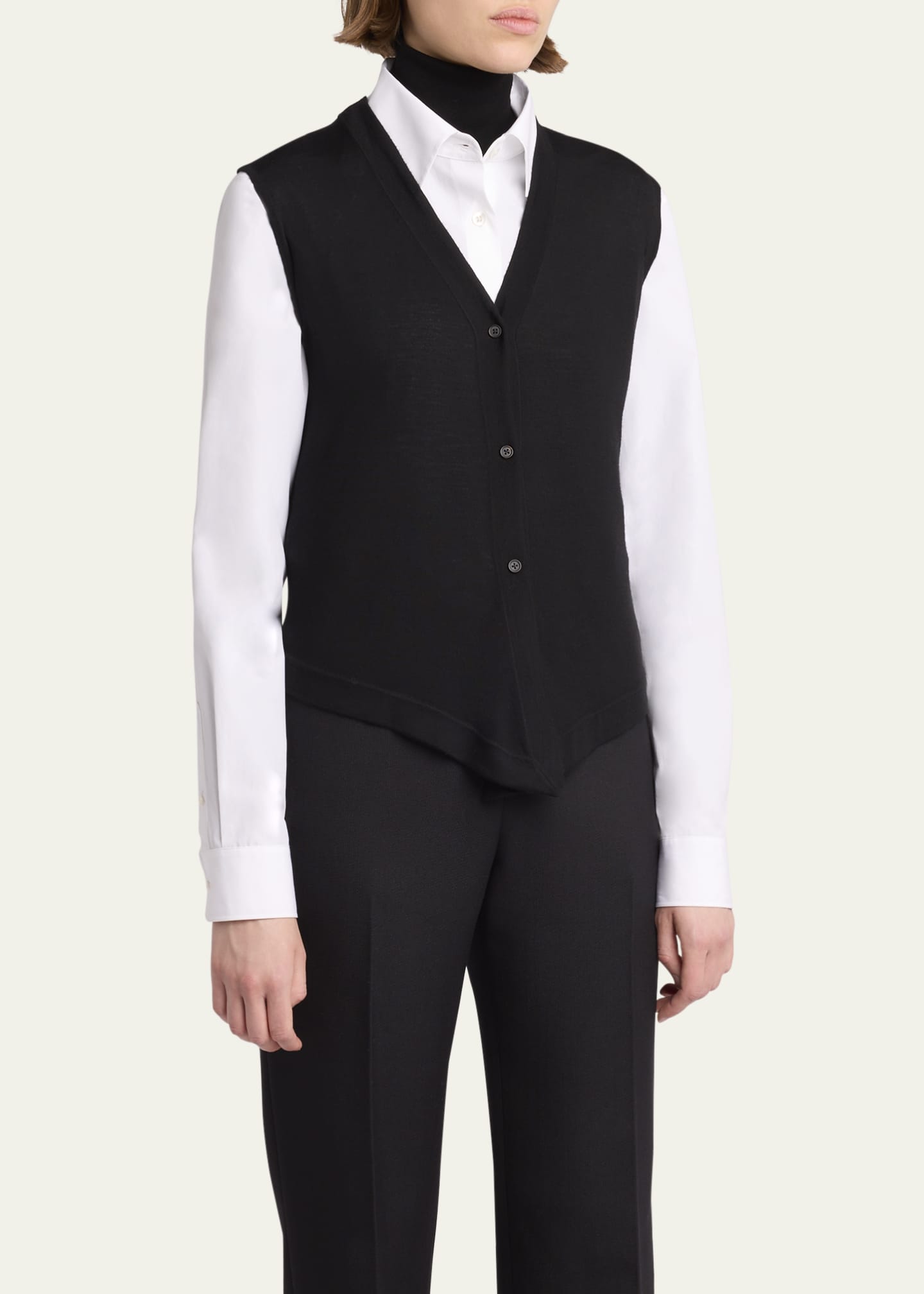 THE ROW Harrell Wool Knit Vest Image 4 of 5