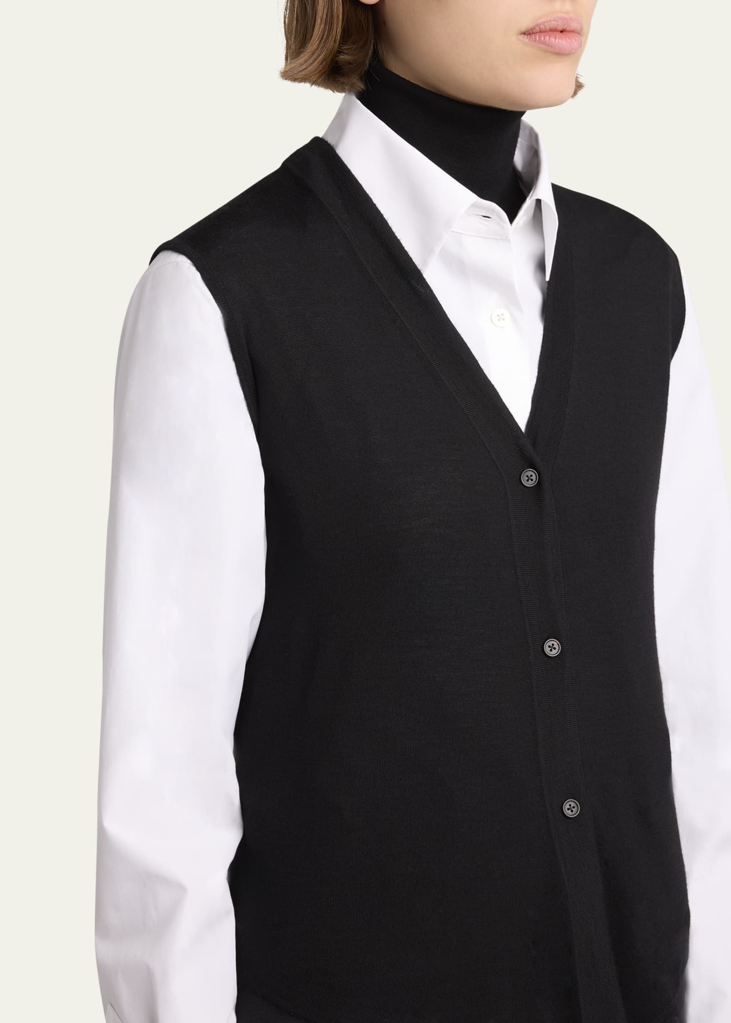 THE ROW Harrell Wool Knit Vest Image 5 of 5