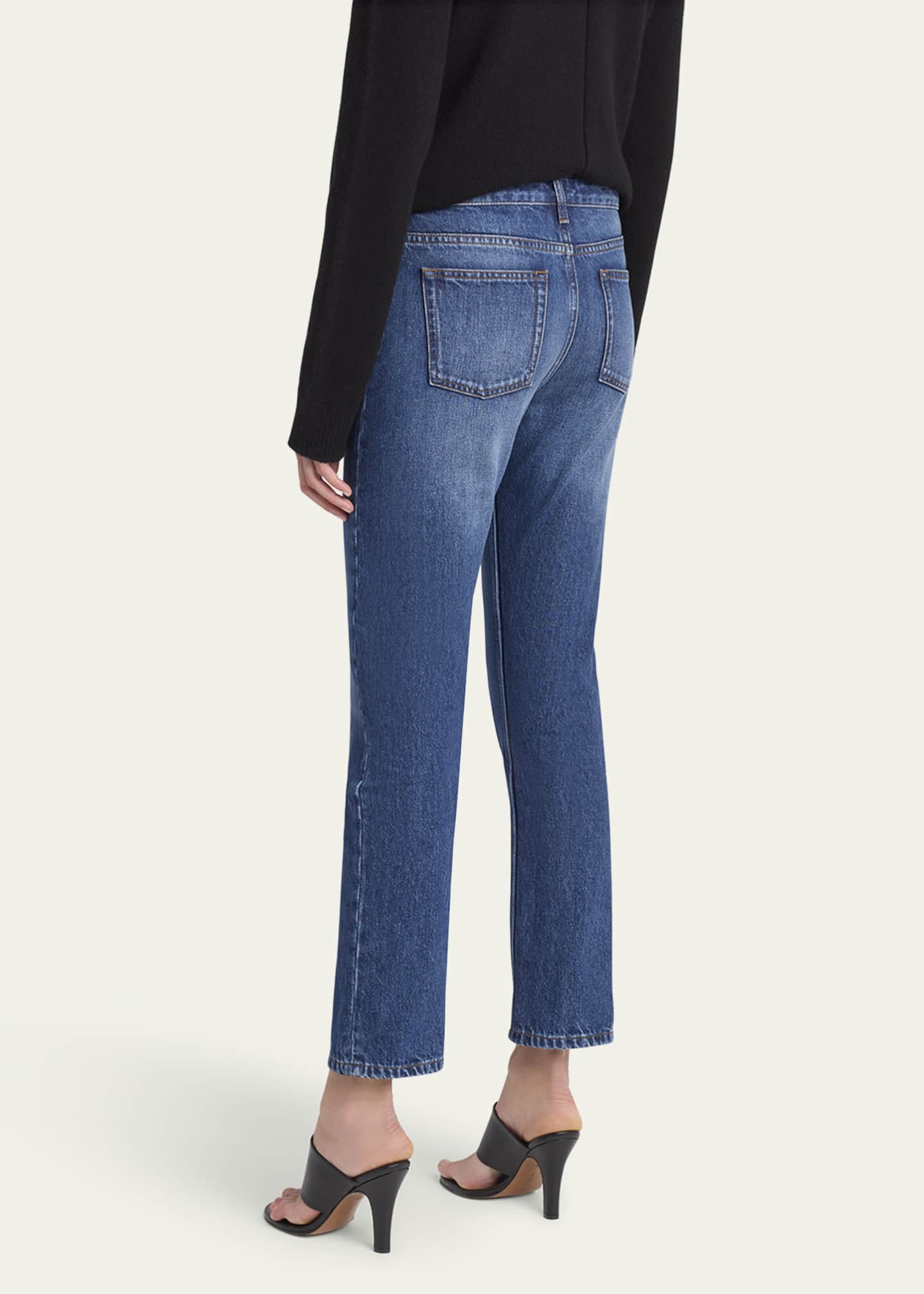 THE ROW Riaco Mid-Rise Straight-Leg Ankle Jeans - Bergdorf