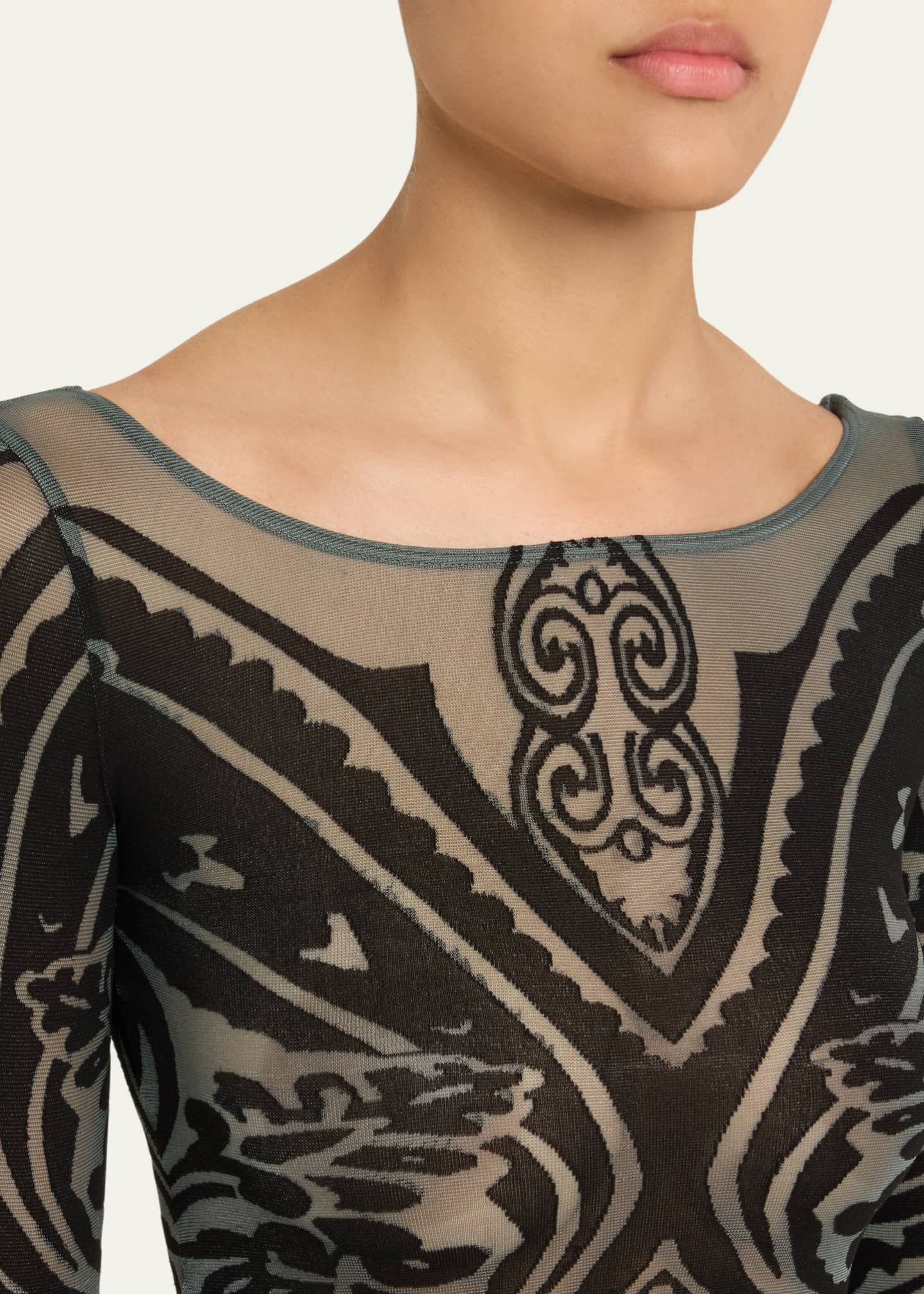 ETRO x Wolford x Etro Tattoo String Bodysuit Image 5 of 5