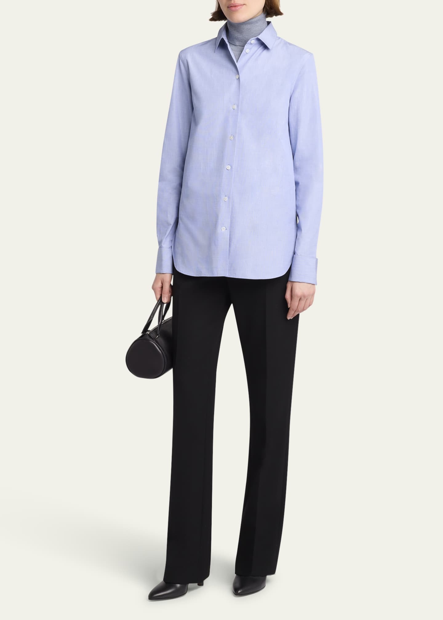 THE ROW Jesse Straight-Leg Crepe Pants Image 2 of 5
