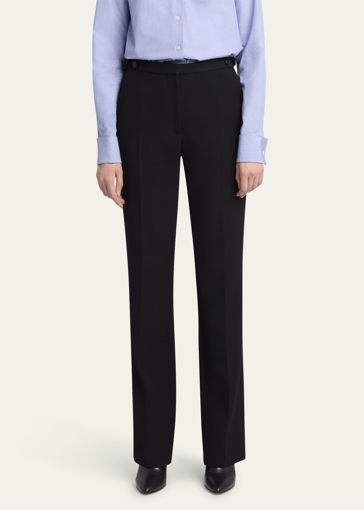 THE ROW Jesse Straight-Leg Crepe Pants Image 4 of 5