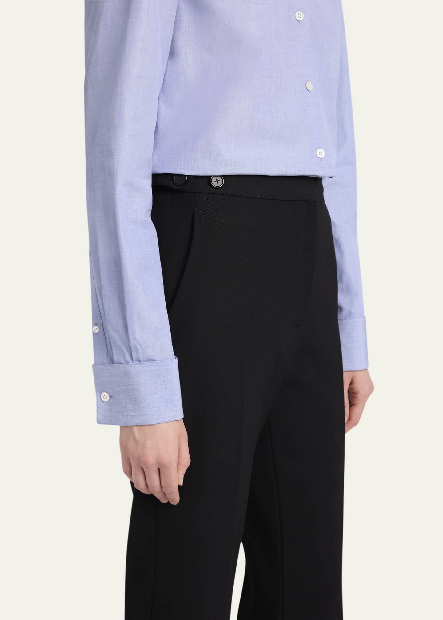 THE ROW Jesse Straight-Leg Crepe Pants Image 5 of 5