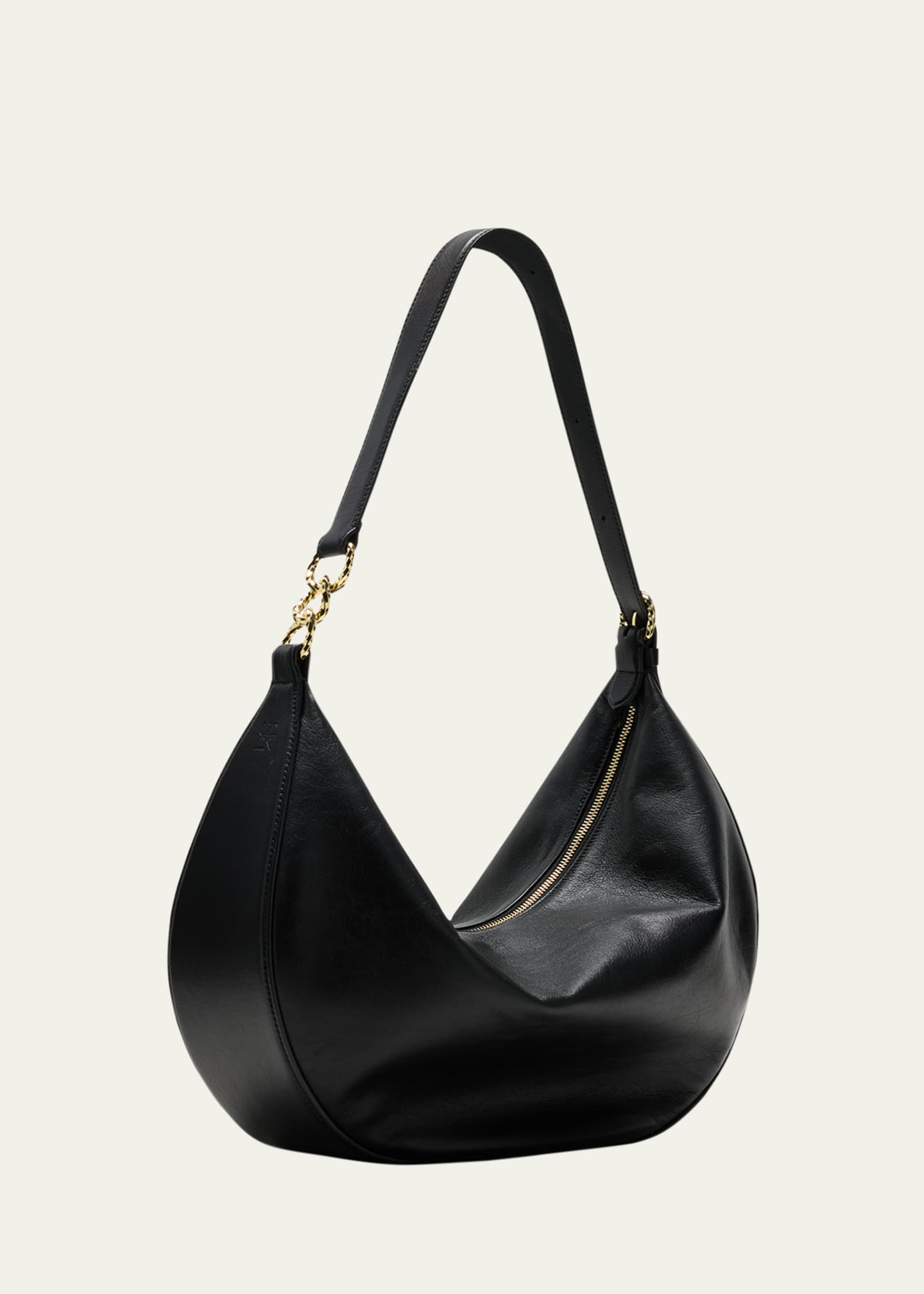 Ulla Johnson Twyla Large Calf Leather Hobo Bag Image 3 of 5