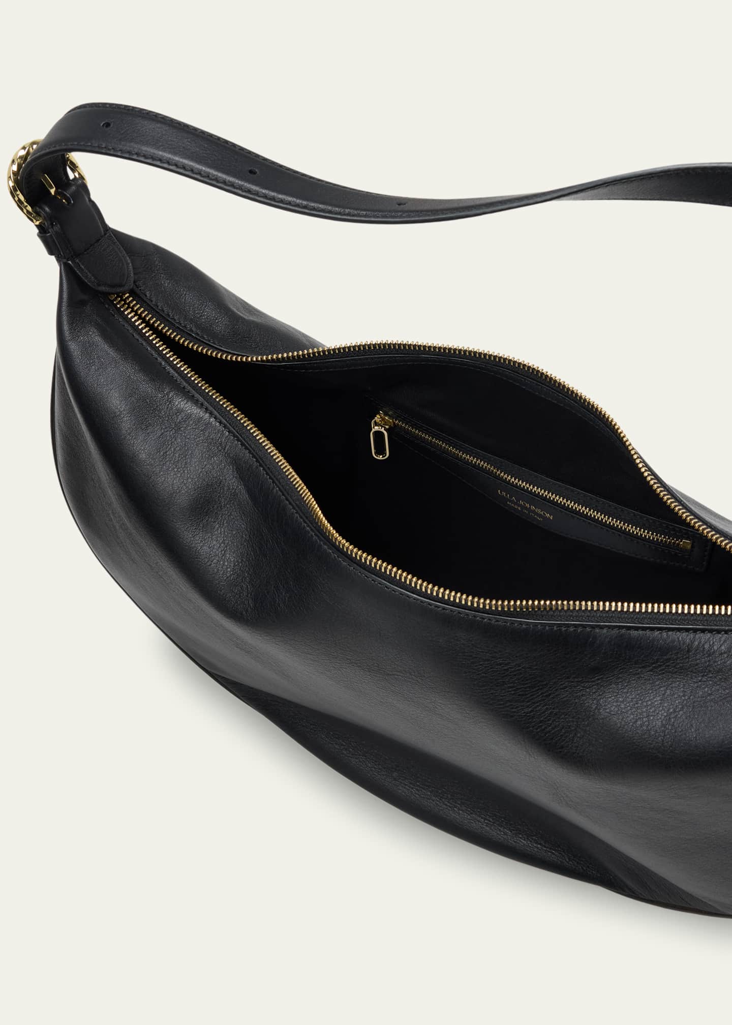 Ulla Johnson Twyla Large Calf Leather Hobo Bag Image 4 of 5