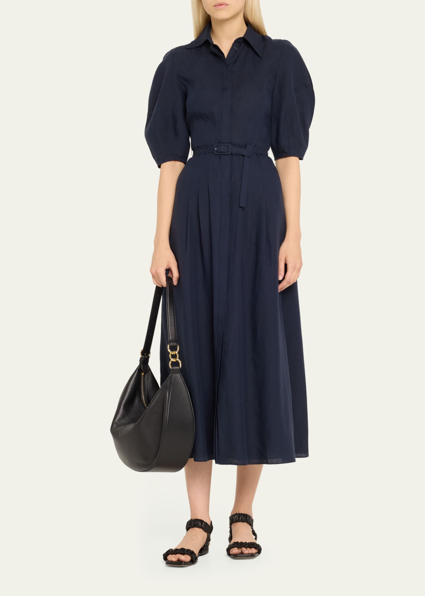 Ulla Johnson Twyla Large Calf Leather Hobo Bag Image 5 of 5