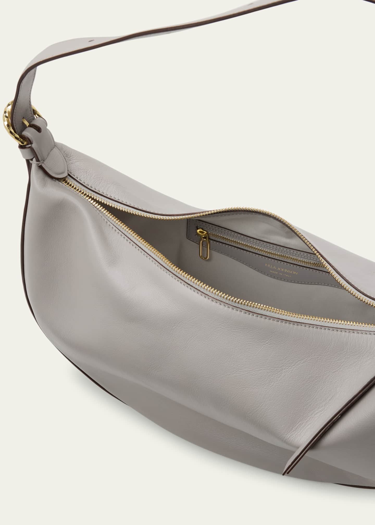 Ulla Johnson Twyla Large Calf Leather Hobo Bag Image 4 of 5