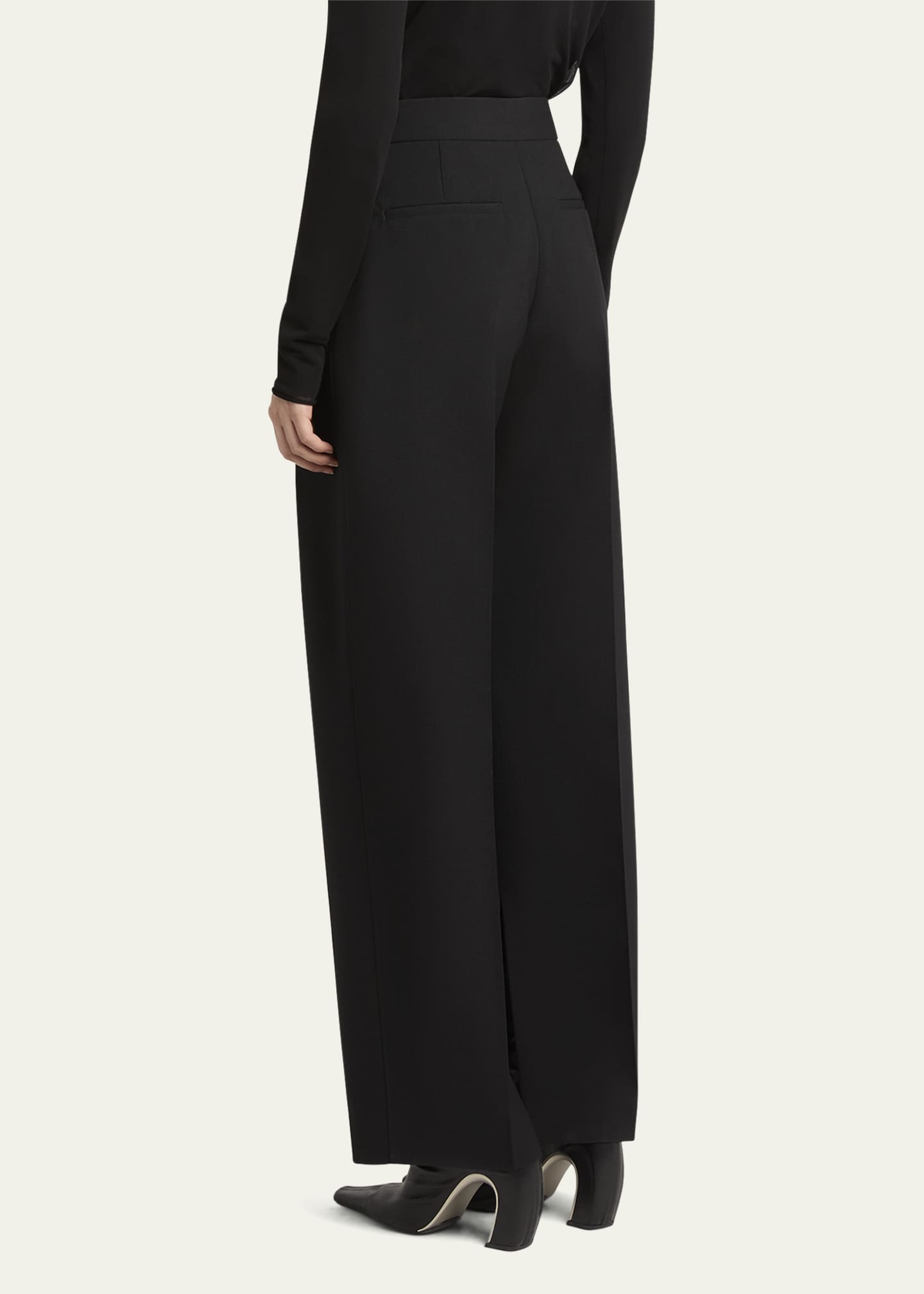 Jil Sander Pleated Straight-Leg Trousers with Split Seams Image 3 of 5