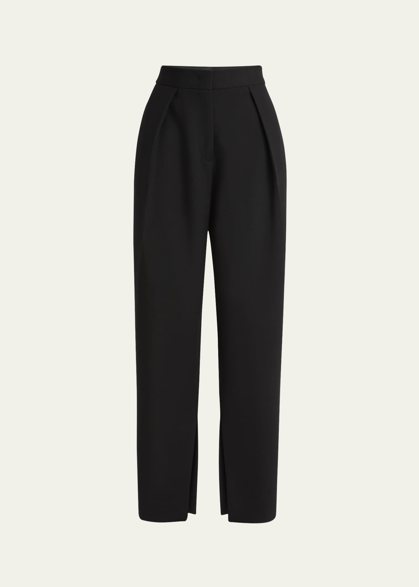 Jil Sander Pleated Straight-Leg Trousers with Split Seams Image 1 of 5