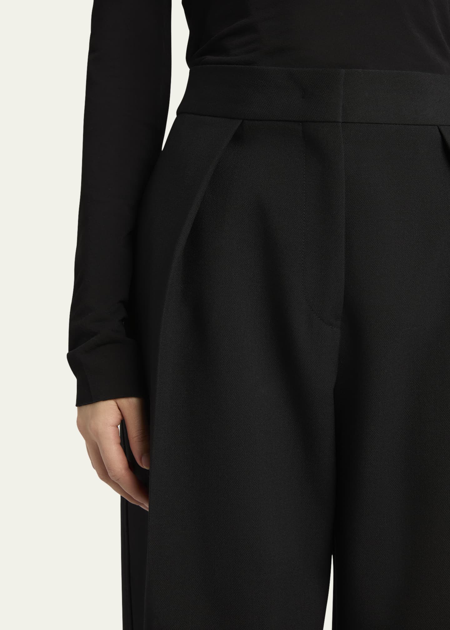 Jil Sander Pleated Straight-Leg Trousers with Split Seams Image 5 of 5