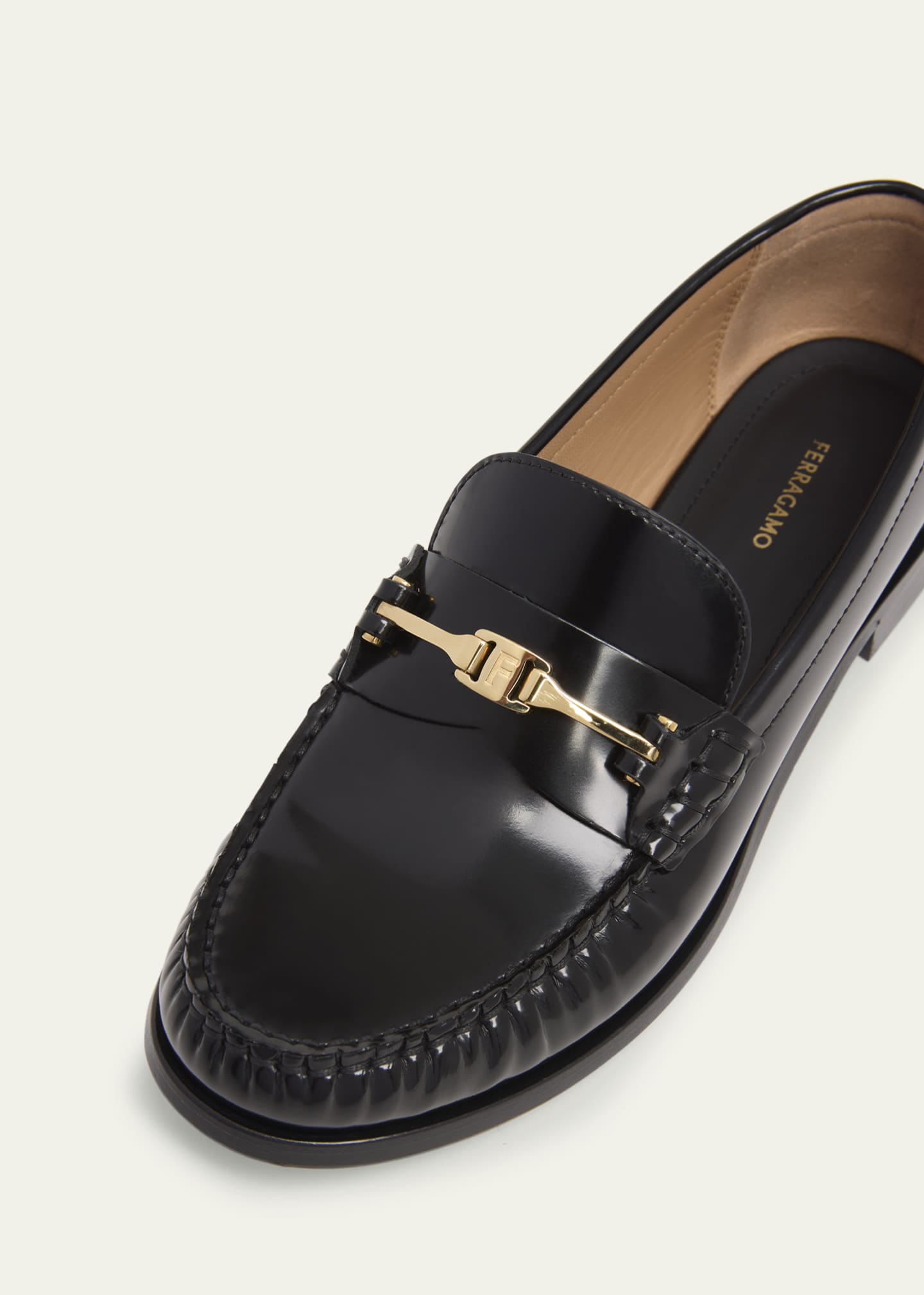 Ferragamo Harry Calfskin Bit Loafers Image 4 of 4
