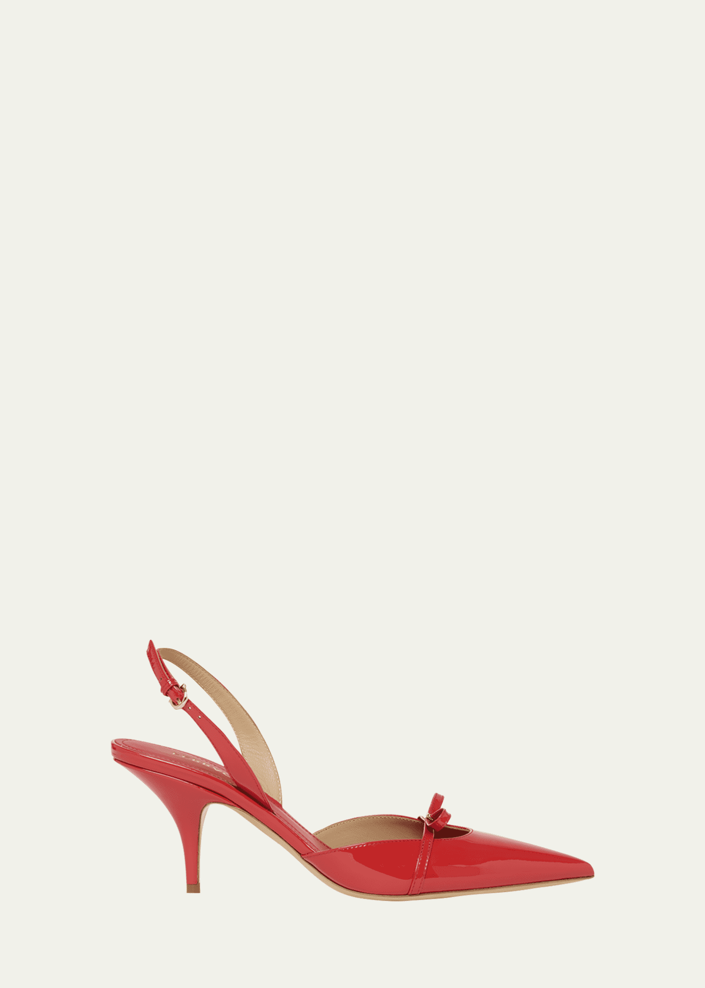 Ferragamo Gylla Patent Bow Slingback Pumps Image 1 of 4