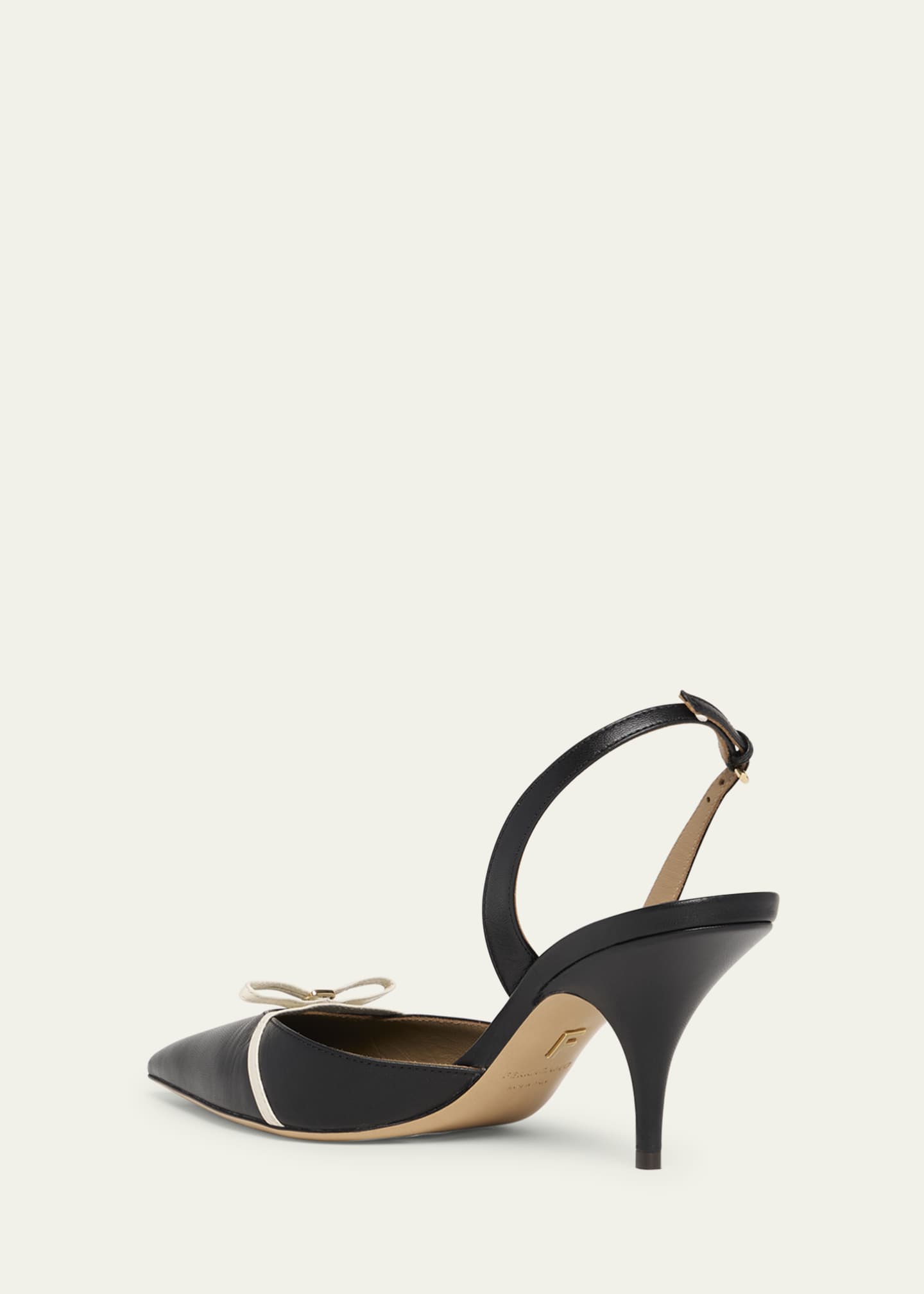 Ferragamo Gylla Bicolor Leather Bow Slingback Pumps Image 2 of 3