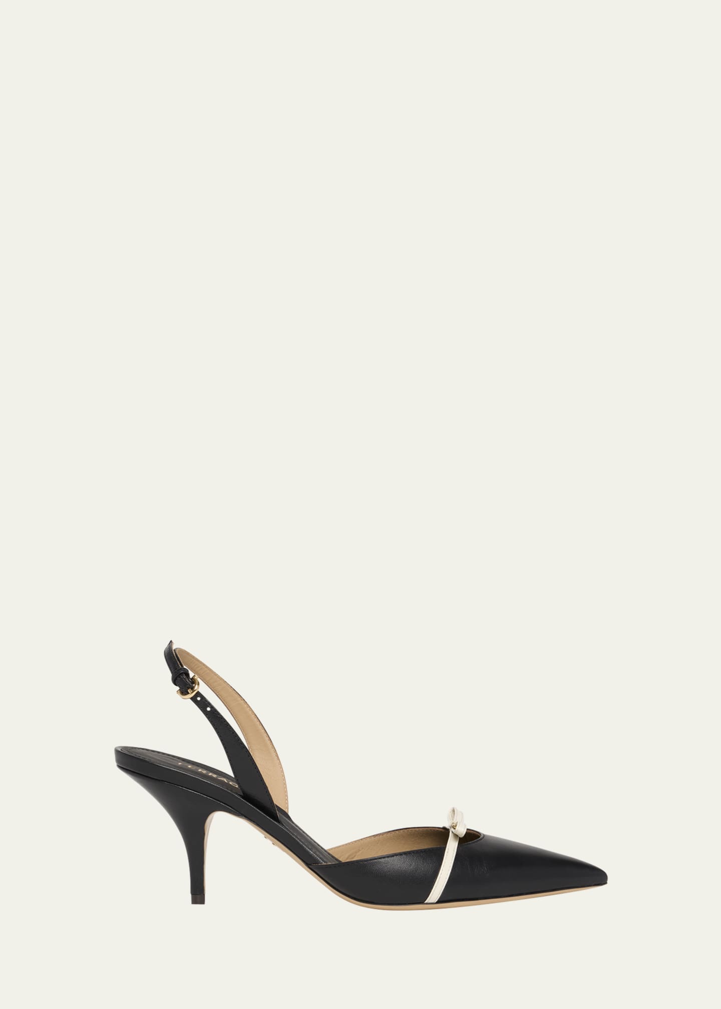 Ferragamo Gylla Bicolor Leather Bow Slingback Pumps Image 1 of 3