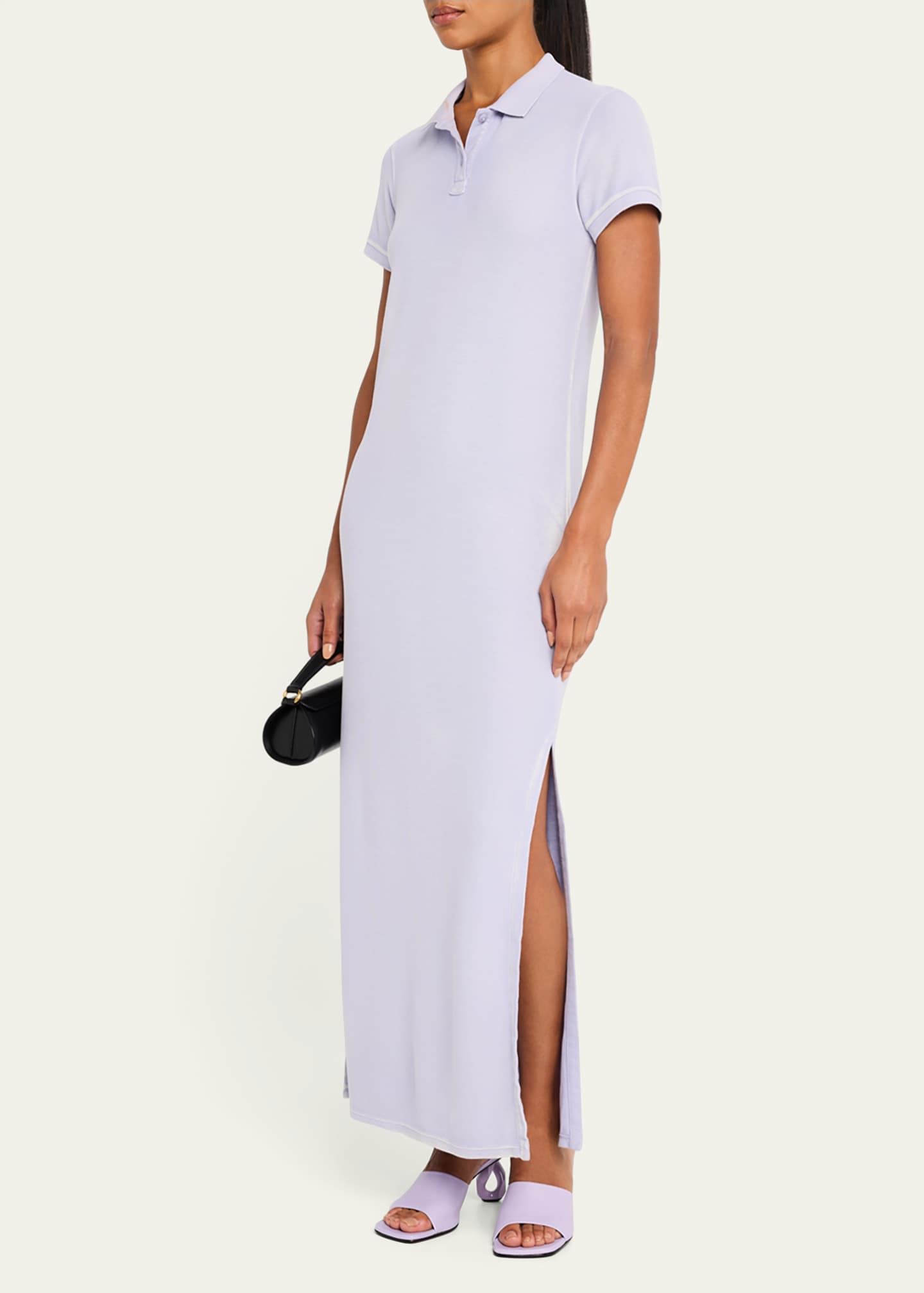 ATM Anthony Thomas Melillo Pique with Wash Short-Sleeve Polo Dress Image 4 of 5