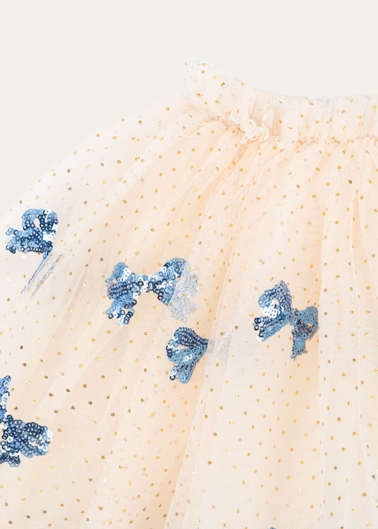 Konges Slojd Girl's Yvonne Sequined Tulle Skirt, Size 12M-10 Image 3 of 3