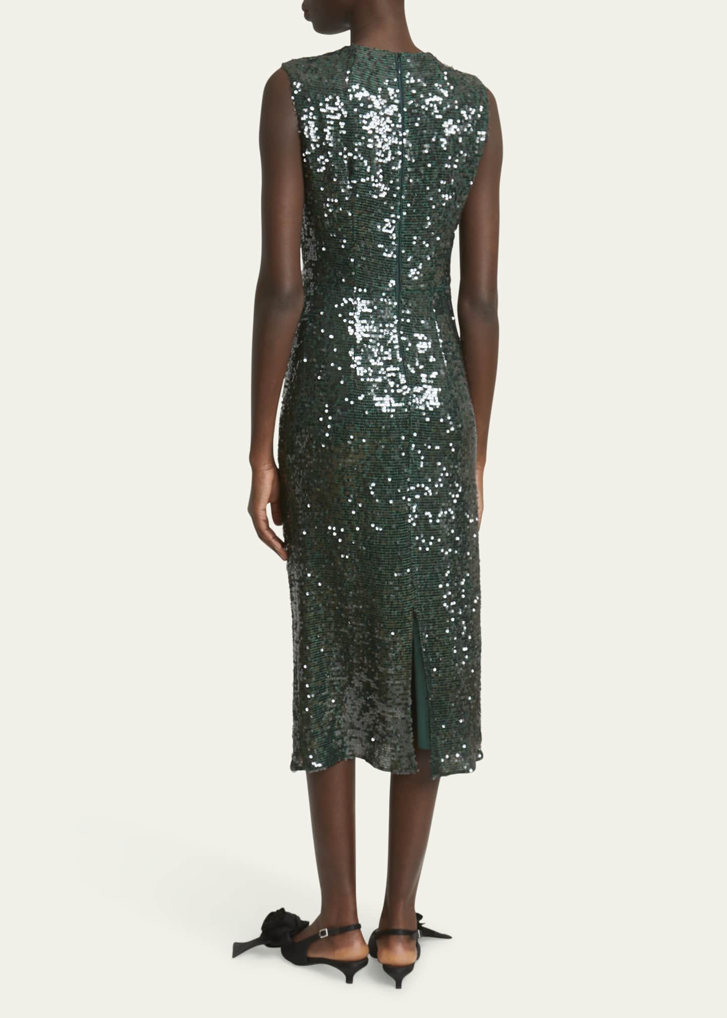 Erdem Sequined Crystal Midi Dress Image 3 of 5