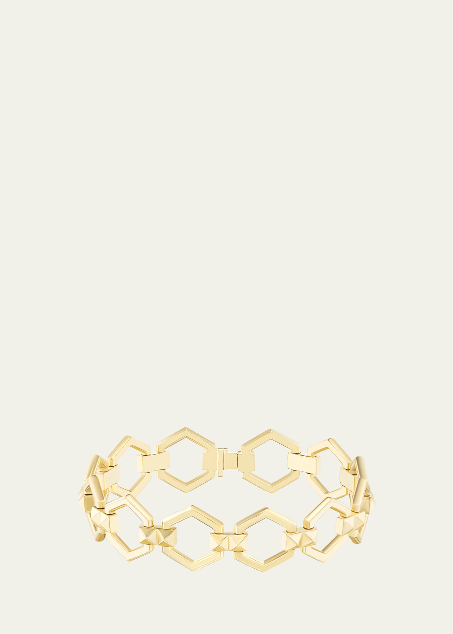 Harwell Godfrey 18K Yellow Gold Pyramid Stud Foundation Bracelet Image 1 of 2