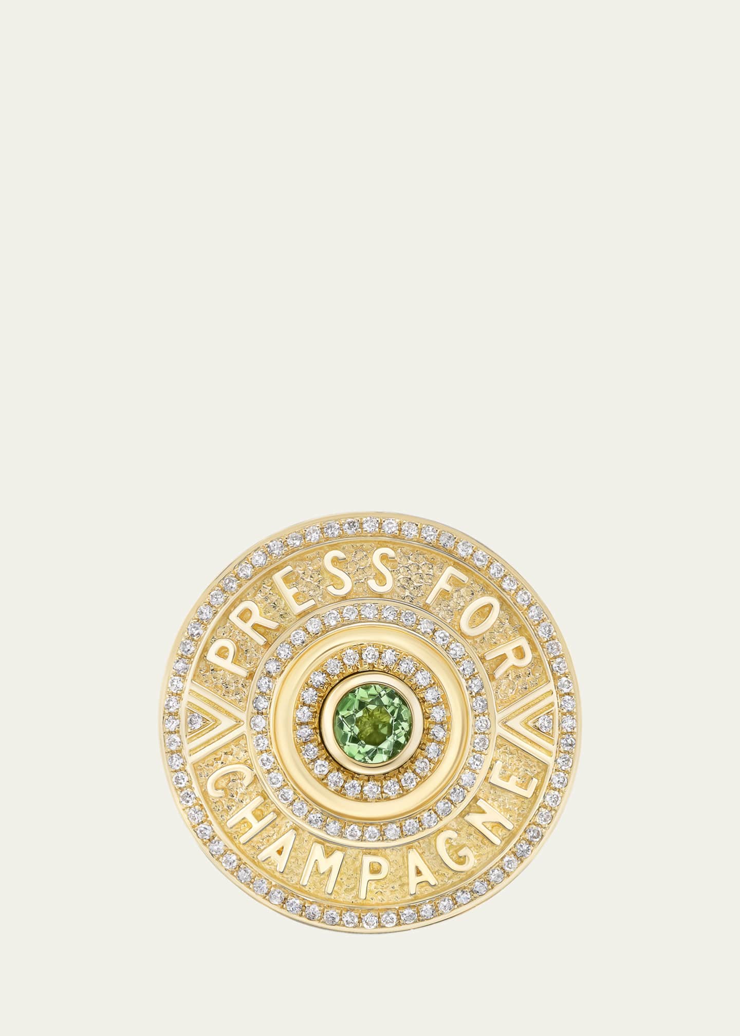 Harwell Godfrey 18K Yellow Gold Press for Champagne Tourmaline and Diamond Ring Image 1 of 3