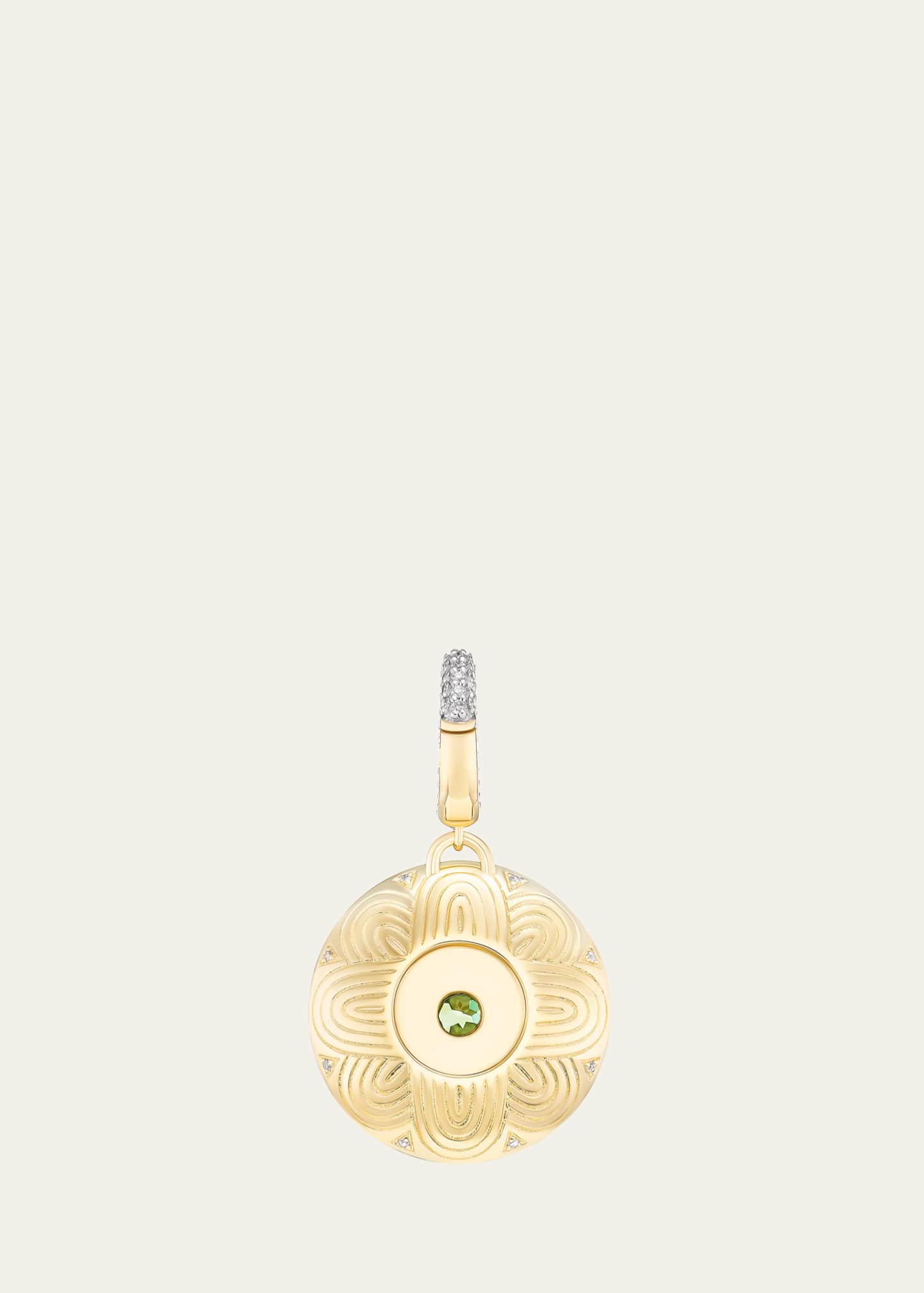 Harwell Godfrey 18K Yellow Gold Press for Champagne Charm with Diamonds and Tourmaline Image 2 of 2
