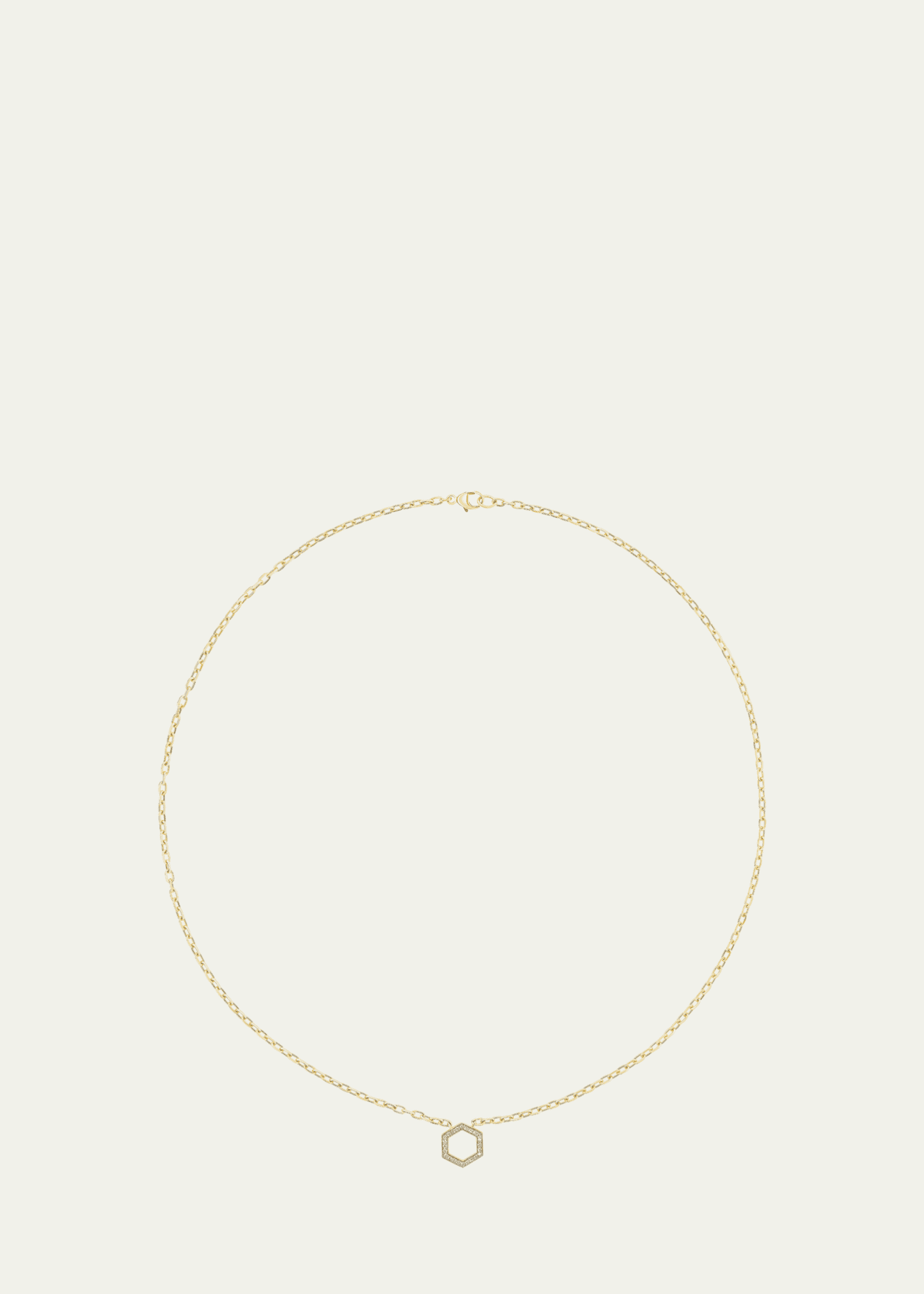 Harwell Godfrey 18K Yellow Gold Mini Diamond Hexagon Foundation Chain