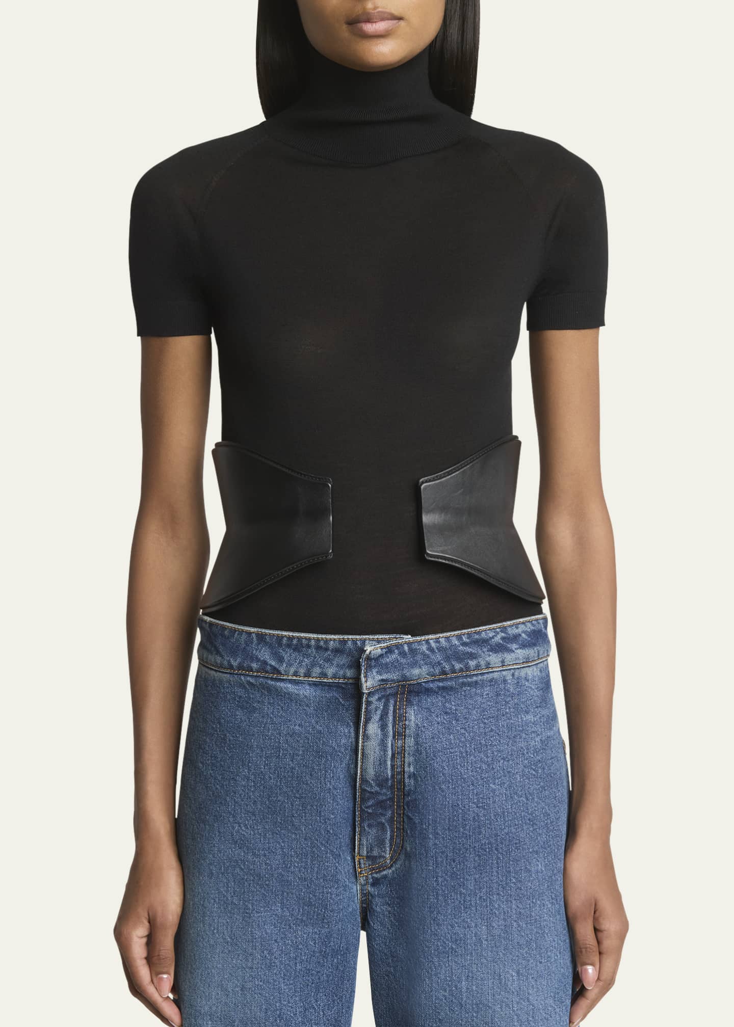 ALAIA Flex Bustier Leather Corset Belt Image 2 of 2
