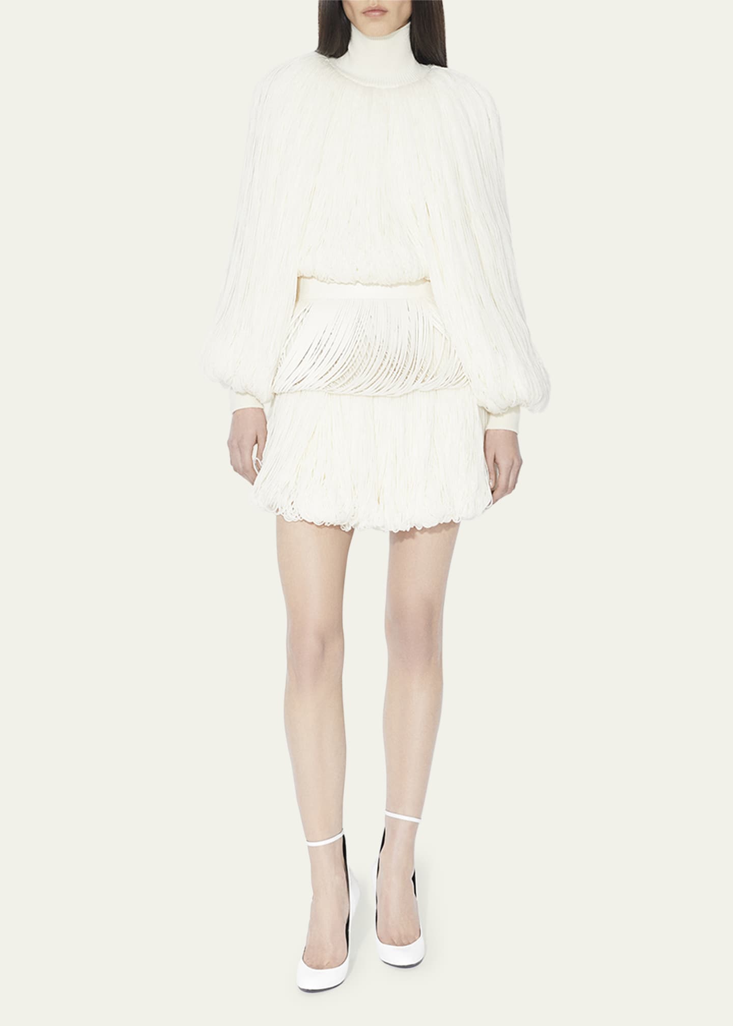 ALAIA Open Fringe Leather Skirt Belt Image 2 of 3