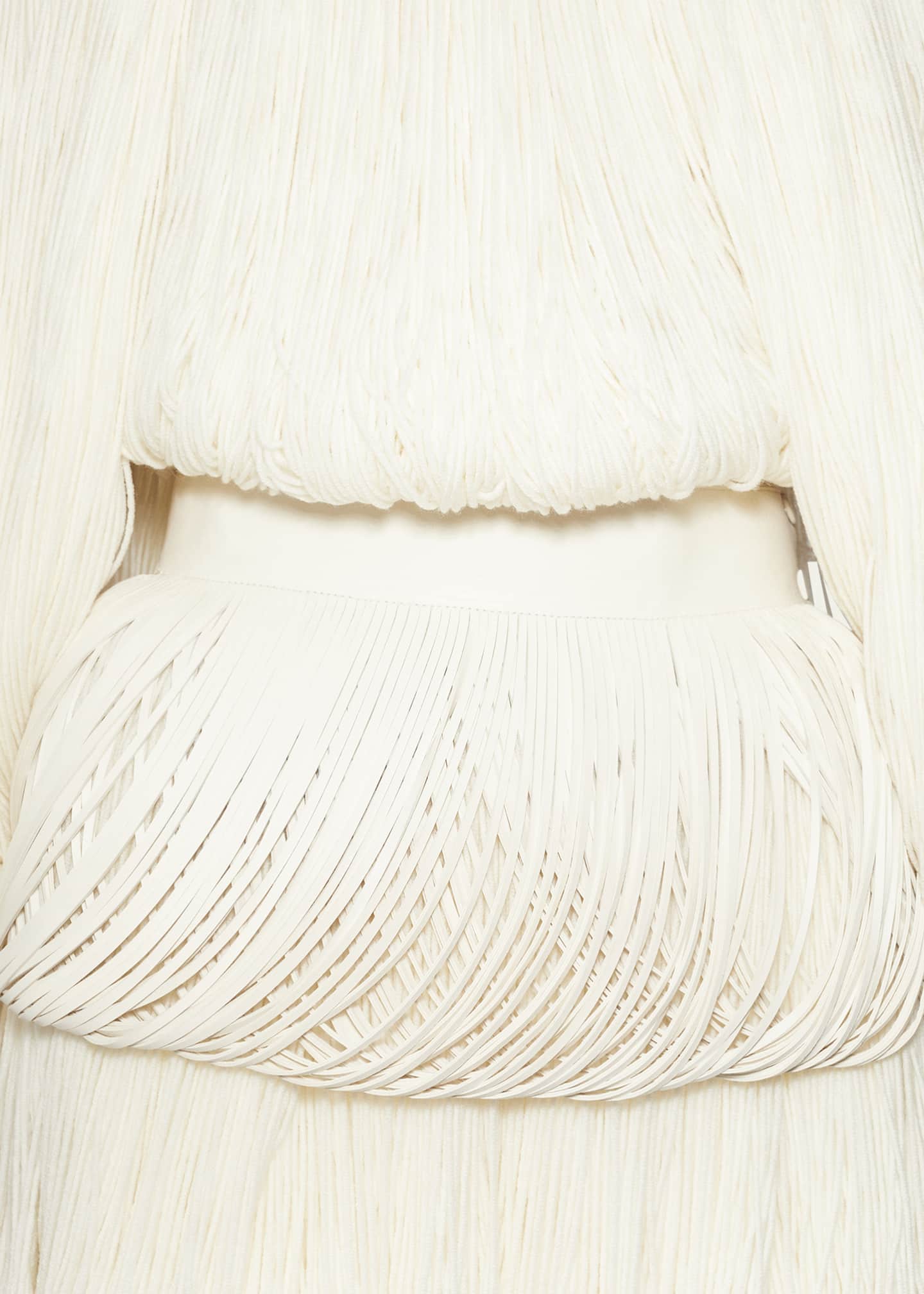 ALAIA Open Fringe Leather Skirt Belt Image 3 of 3