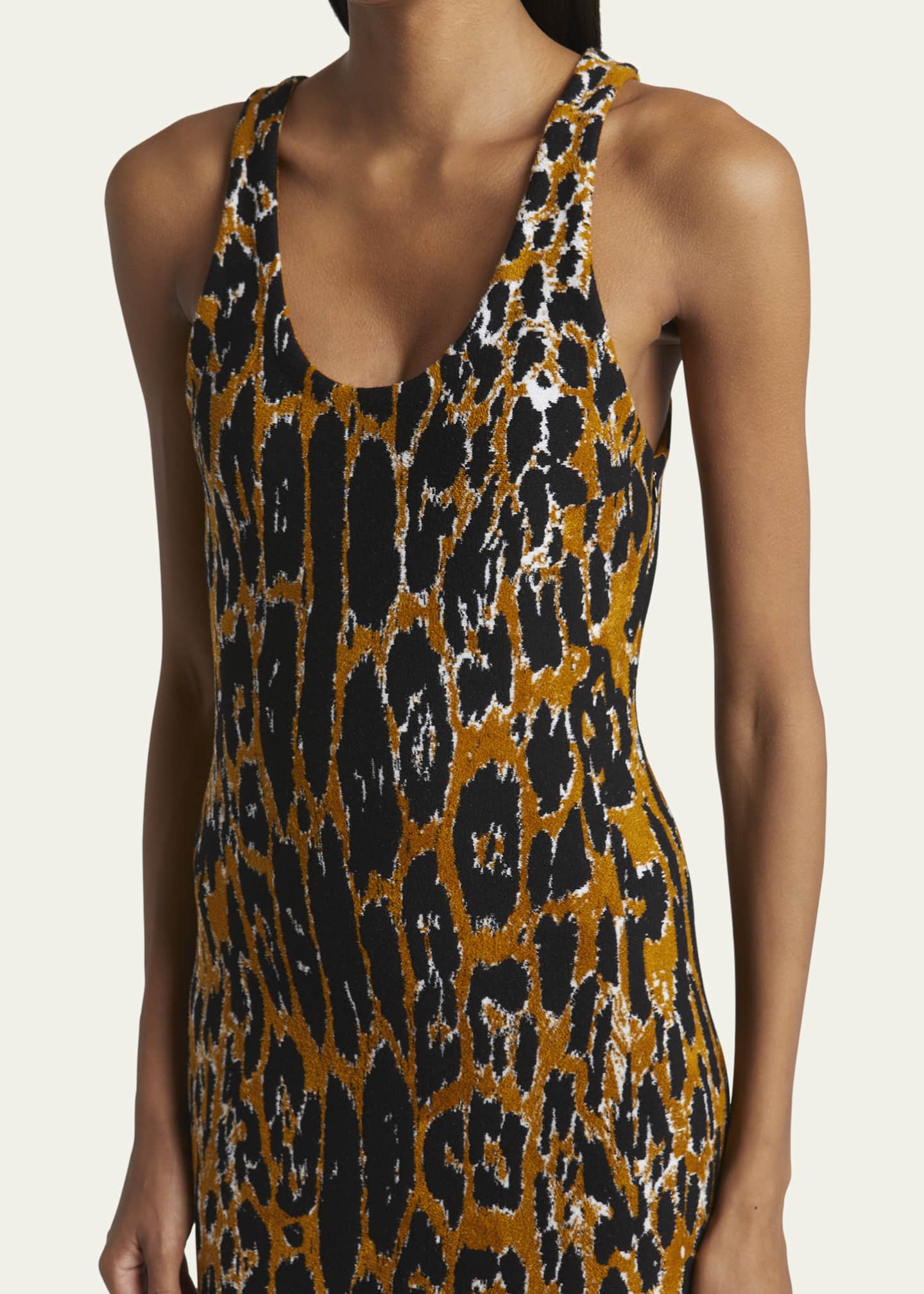 ALAIA Leopard Print Midi Dress Image 5 of 5