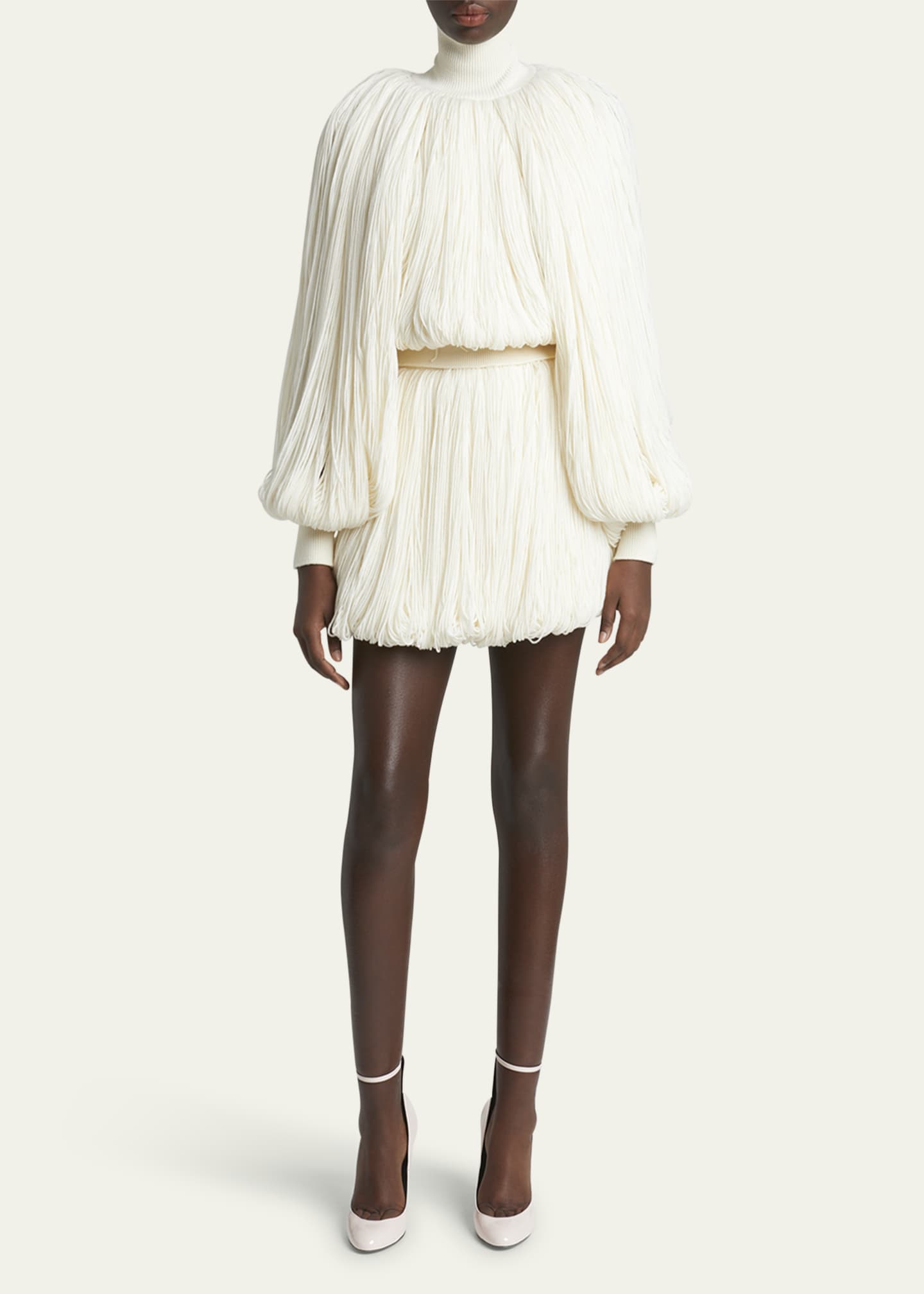 ALAIA Fringe Bubble Mini Skirt Image 2 of 5