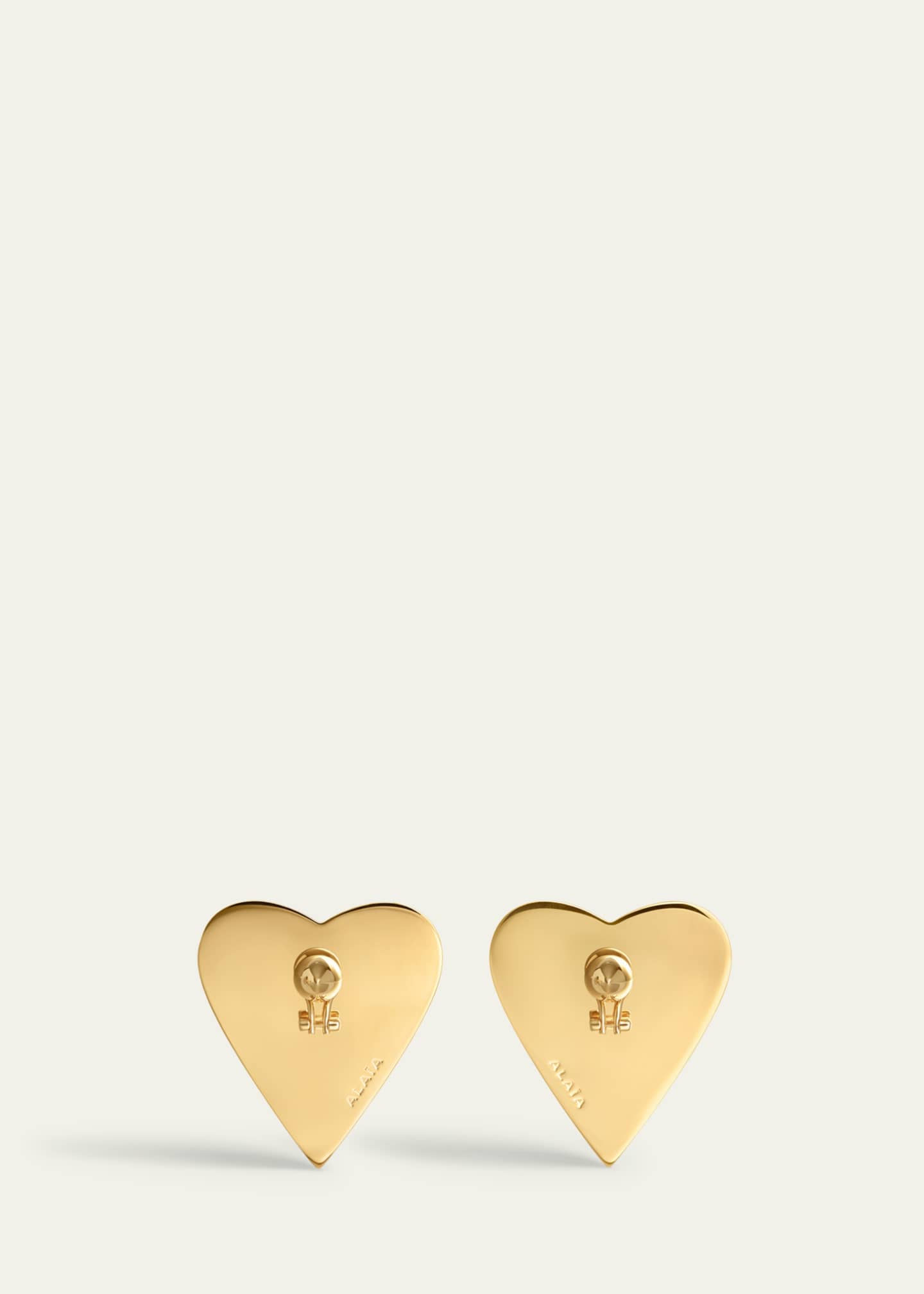 ALAIA Heart Bombe Earrings Image 2 of 3