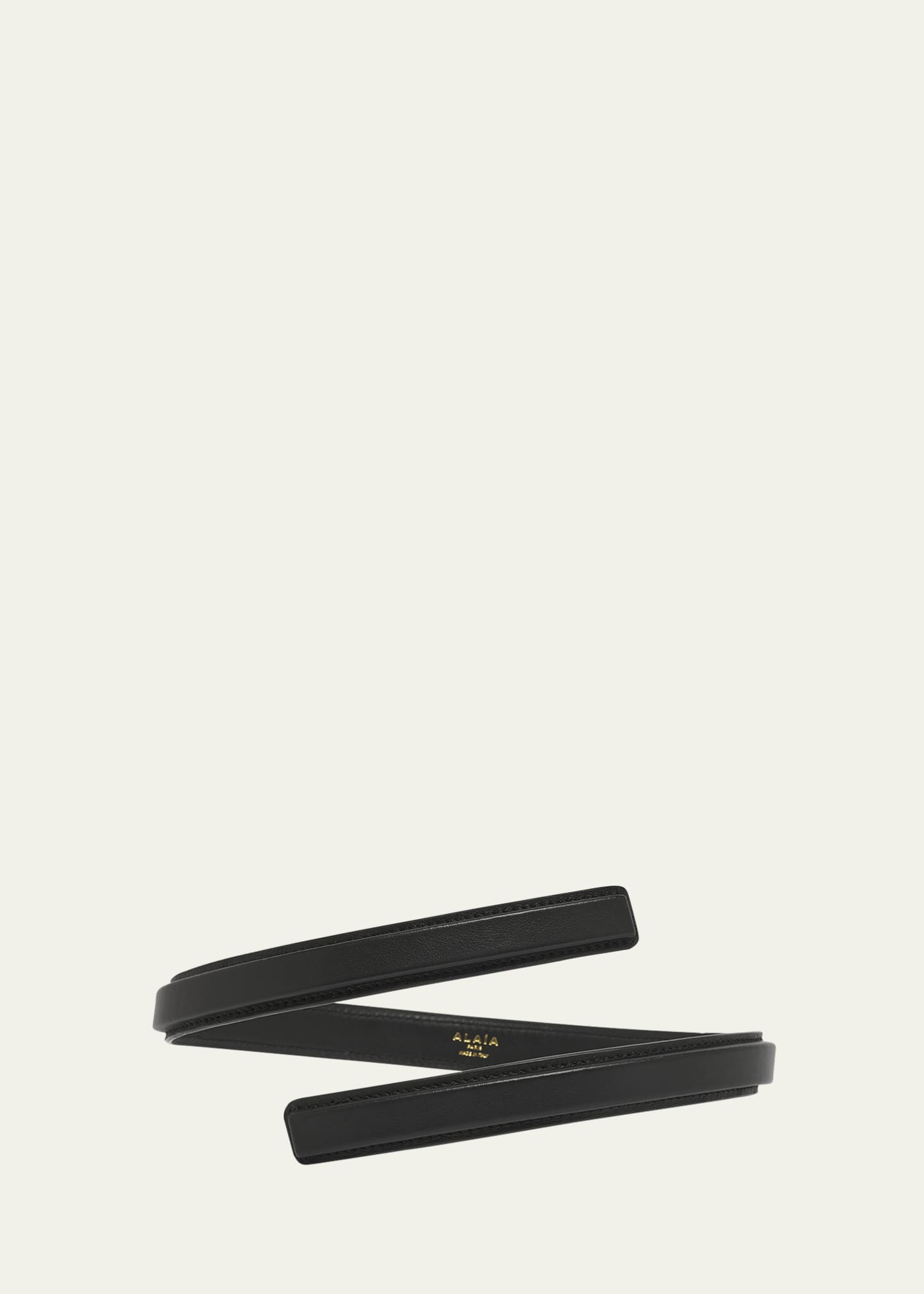 ALAIA Thin Twisted Leather Belt Image 1 of 2
