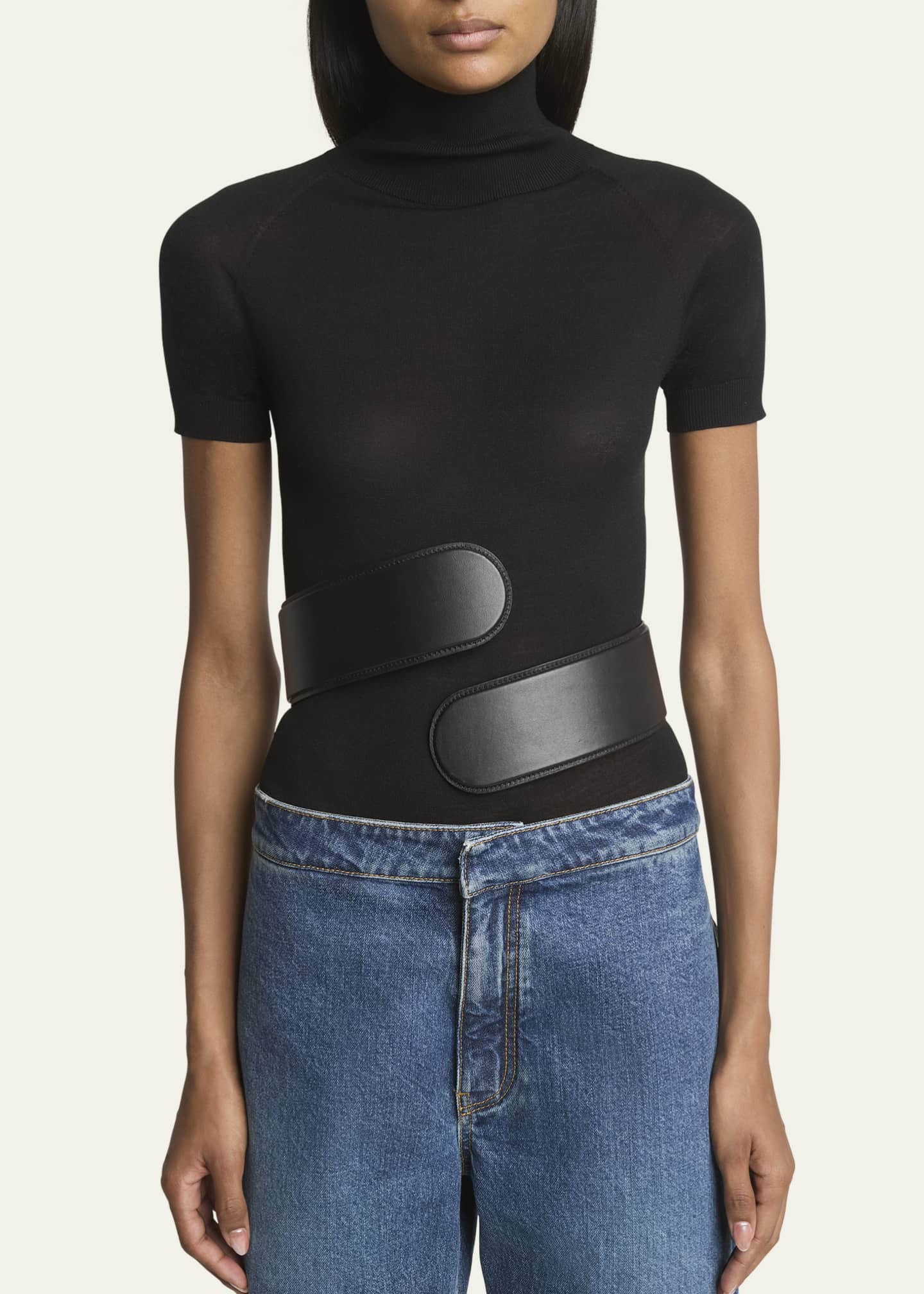 ALAIA Medium Flex Twist Leather Belt Image 2 of 2