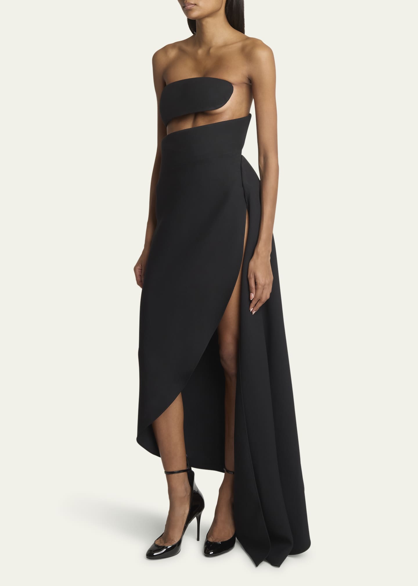 ALAIA 3D Spiral Strapless Dress Image 4 of 5