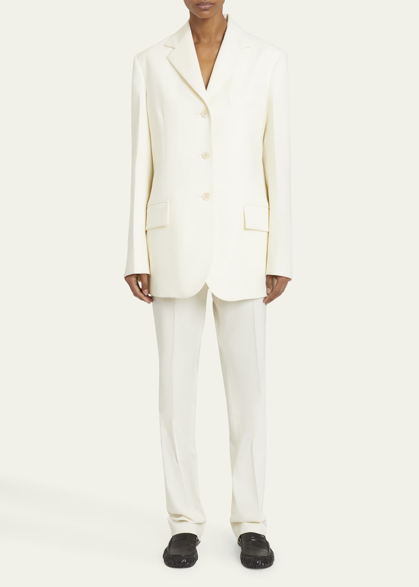 Proenza Schouler Archer Wool Twill Suiting Jacket Image 2 of 5