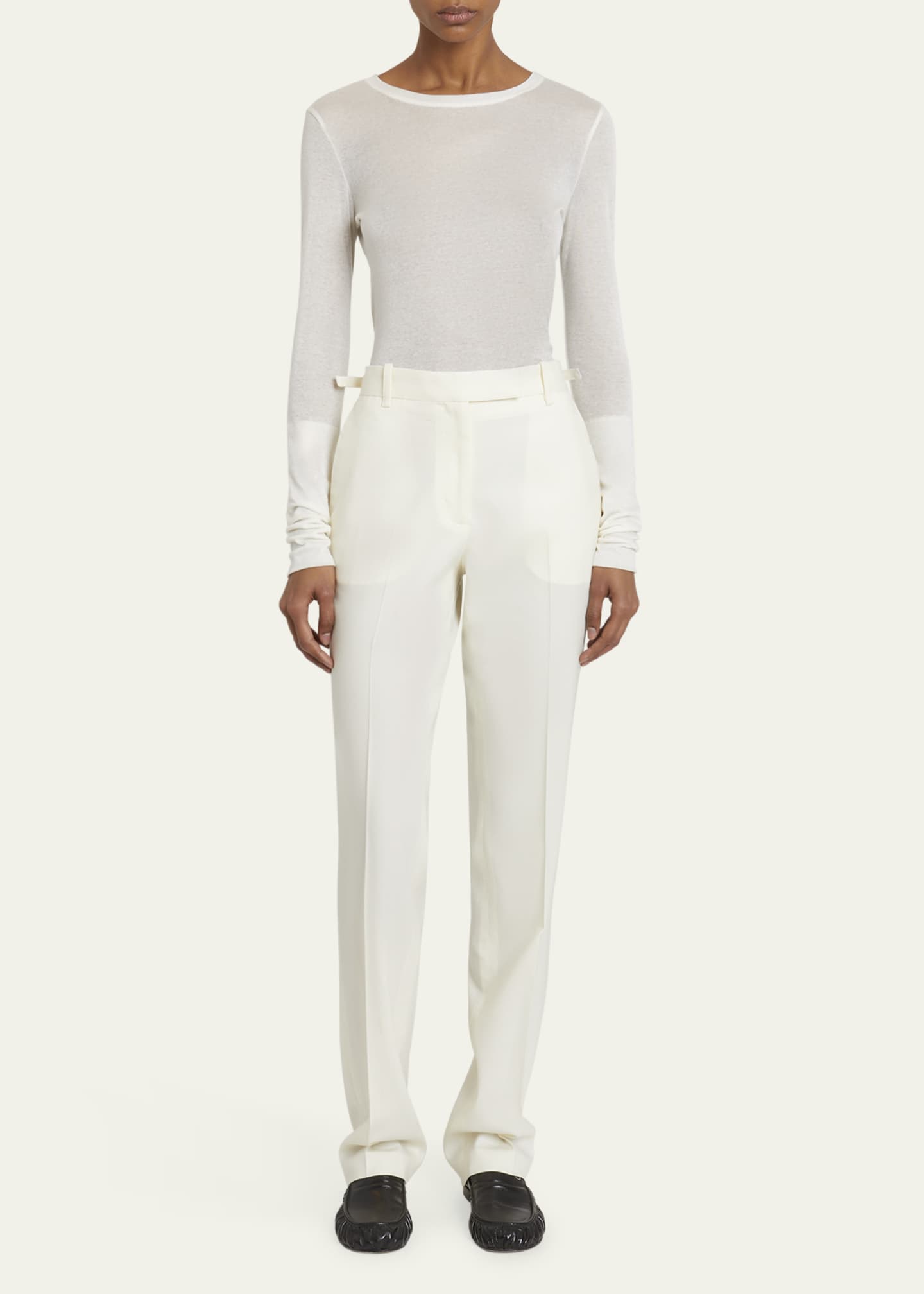 Proenza Schouler Teddy Wool Twill Suiting Pants Image 2 of 5
