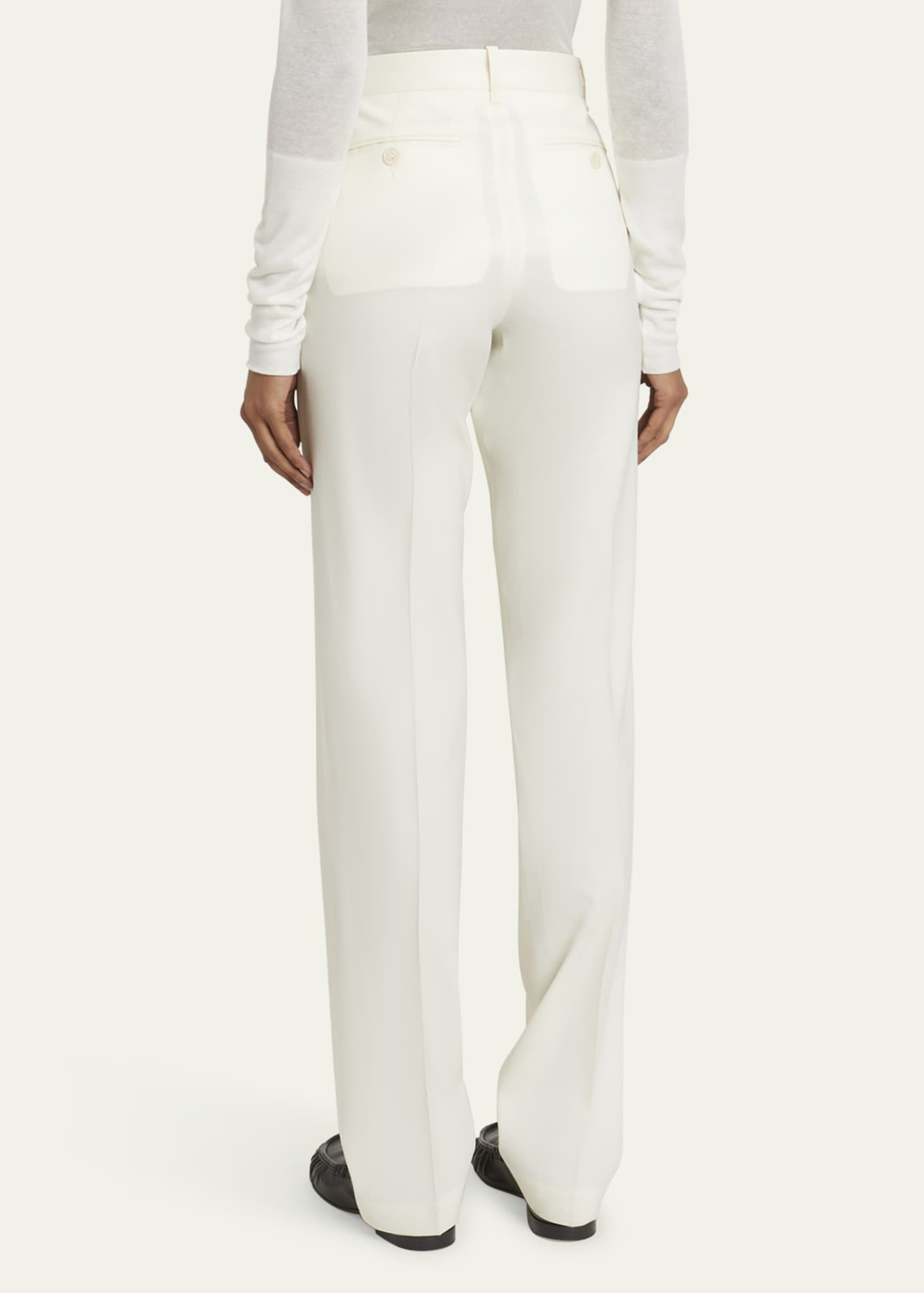 Proenza Schouler Teddy Wool Twill Suiting Pants Image 3 of 5
