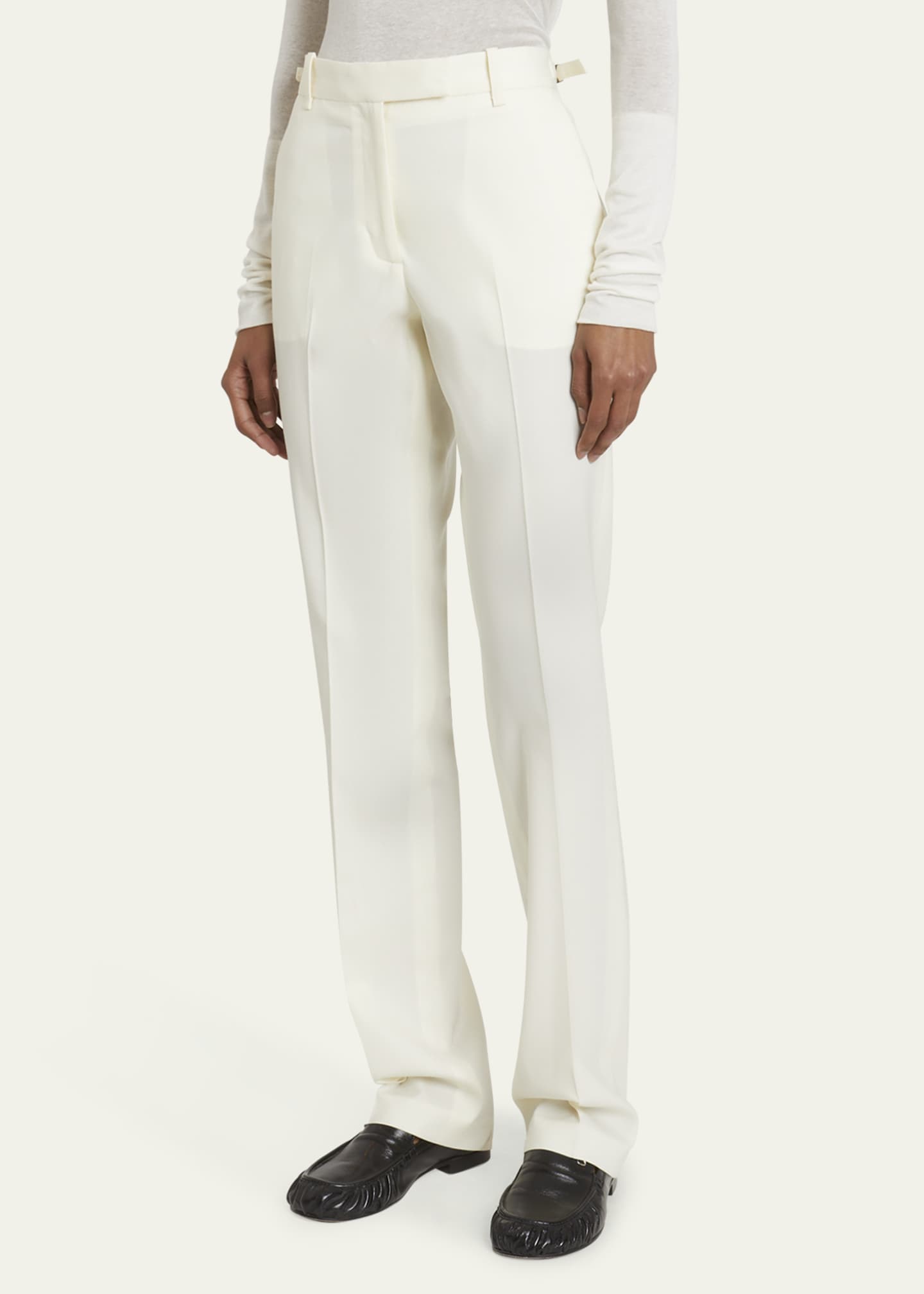 Proenza Schouler Teddy Wool Twill Suiting Pants Image 4 of 5