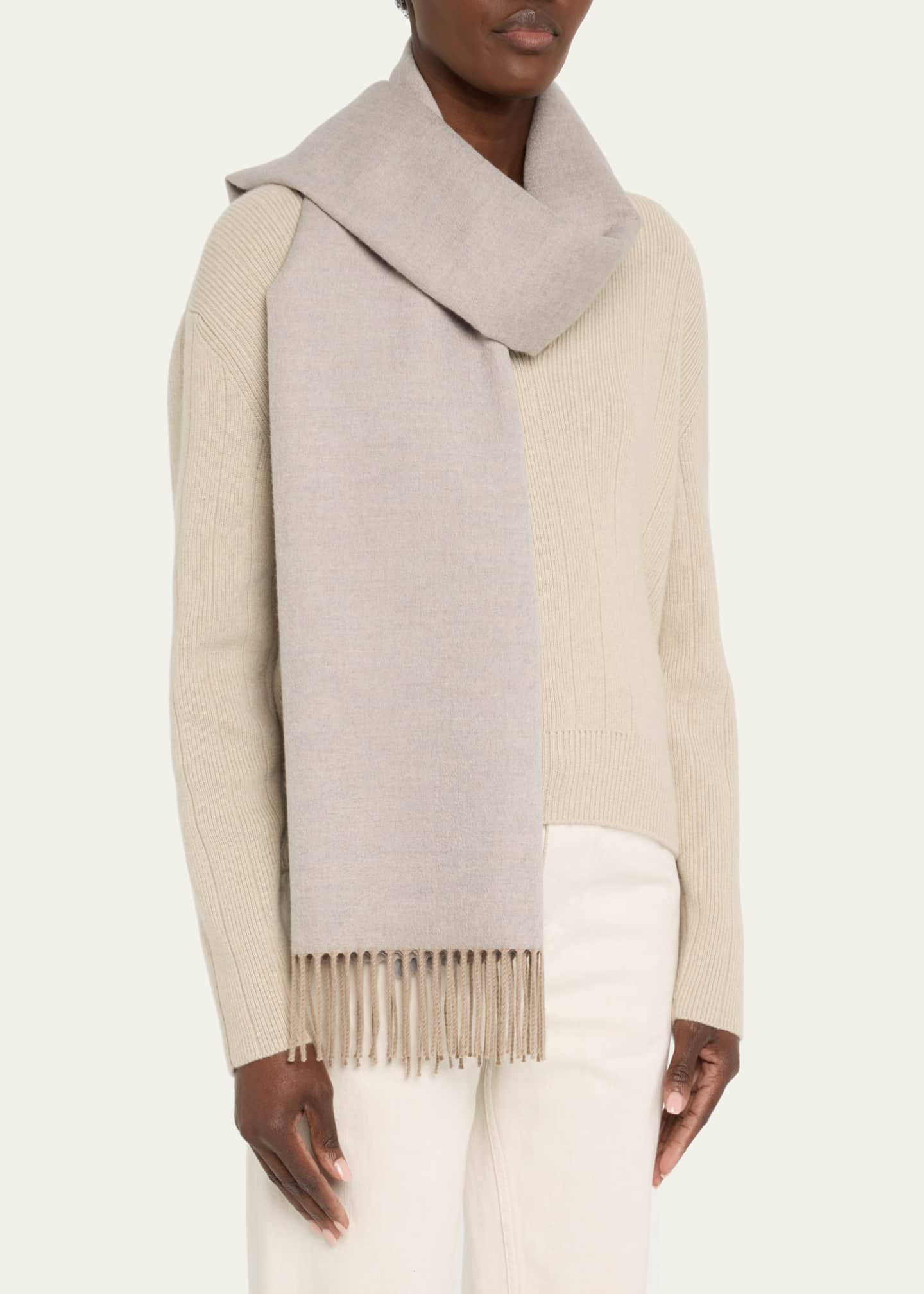 Loro Piana Two-Tone Cashmere Stole Image 3 of 3