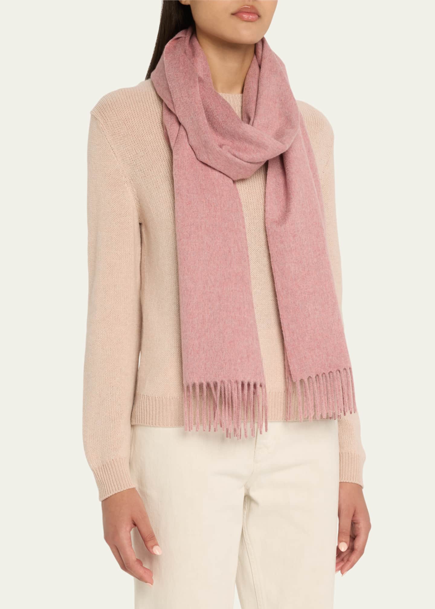Loro Piana Embroidered Logo Cashmere Scarf Image 3 of 4