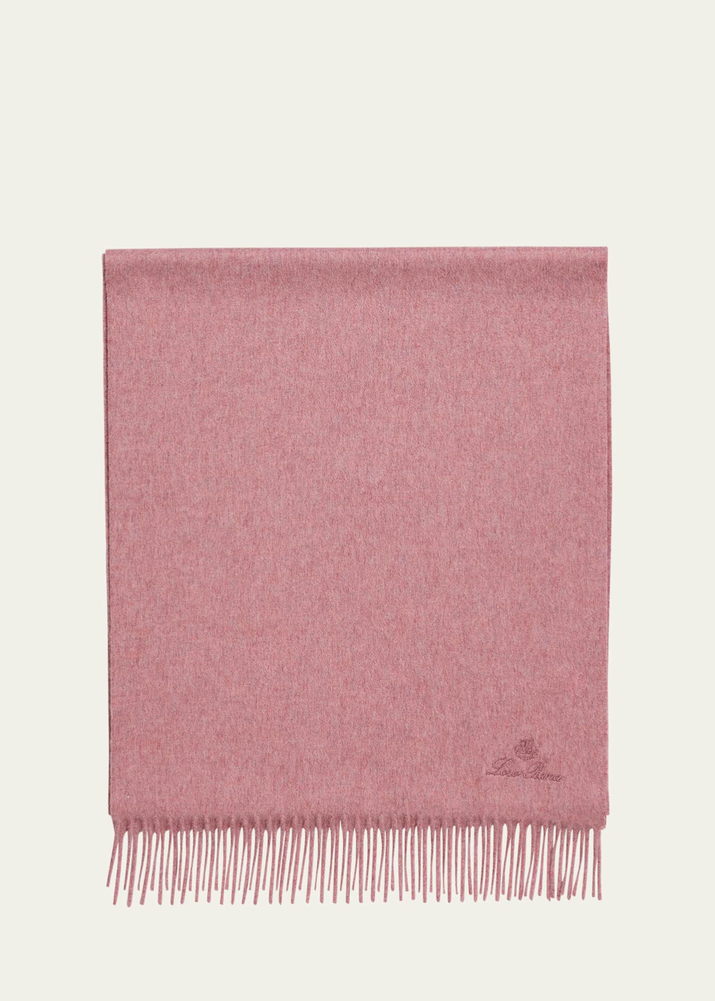 Loro Piana Embroidered Logo Cashmere Scarf Image 1 of 4