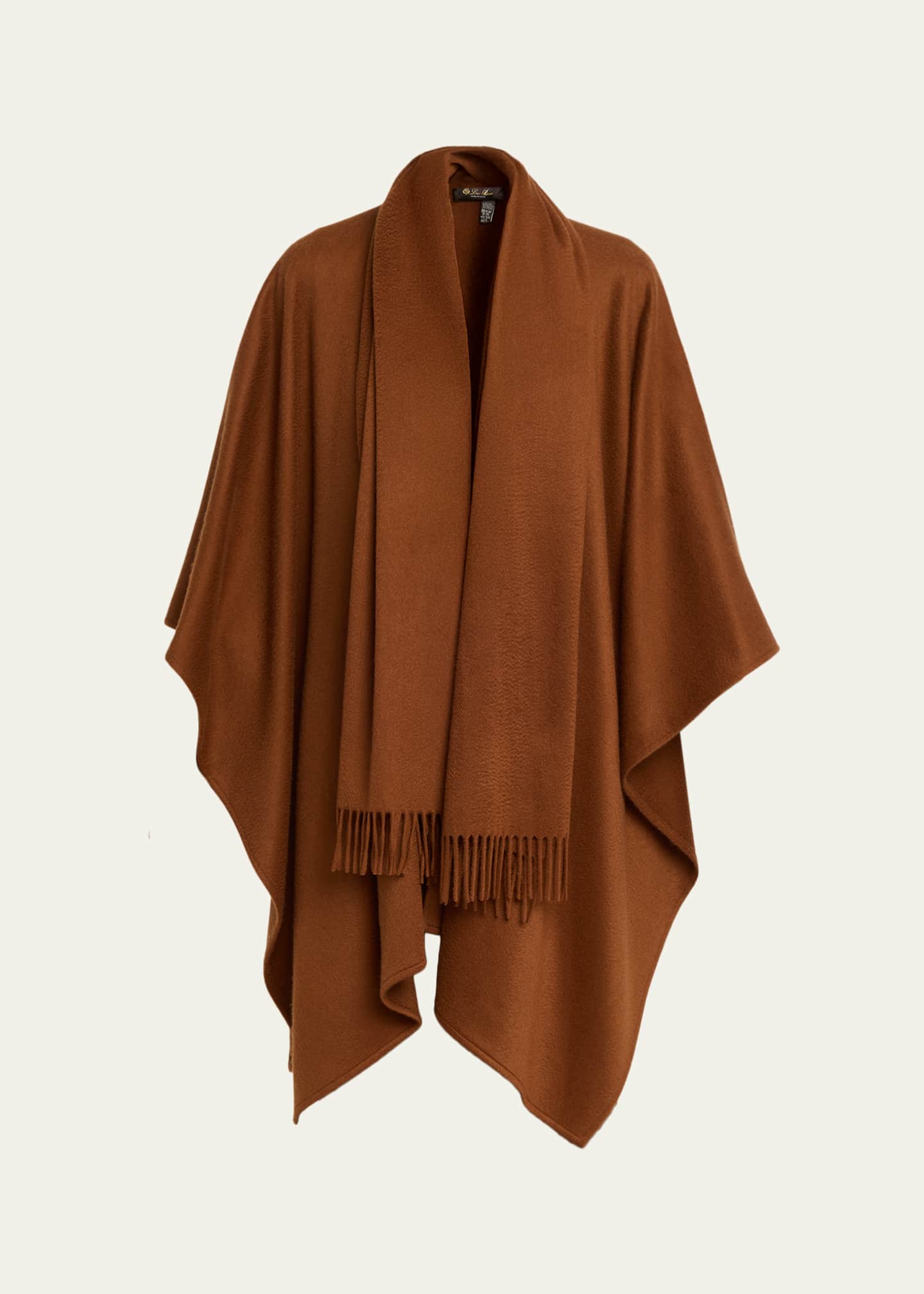 タグ付き　Loro Piana Fringed Cashmere Loro Piana Daisy Fringed Cashmere Cape - Bergdorf Goodman