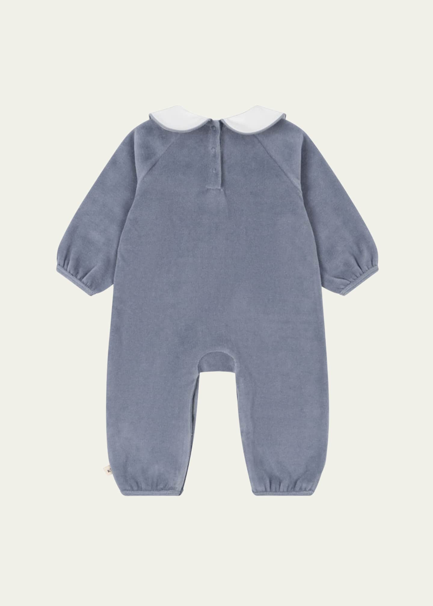 Konges Slojd Girl's Miffa Teddy Embroidered Coverall, SizeNewborn-9M Image 2 of 3