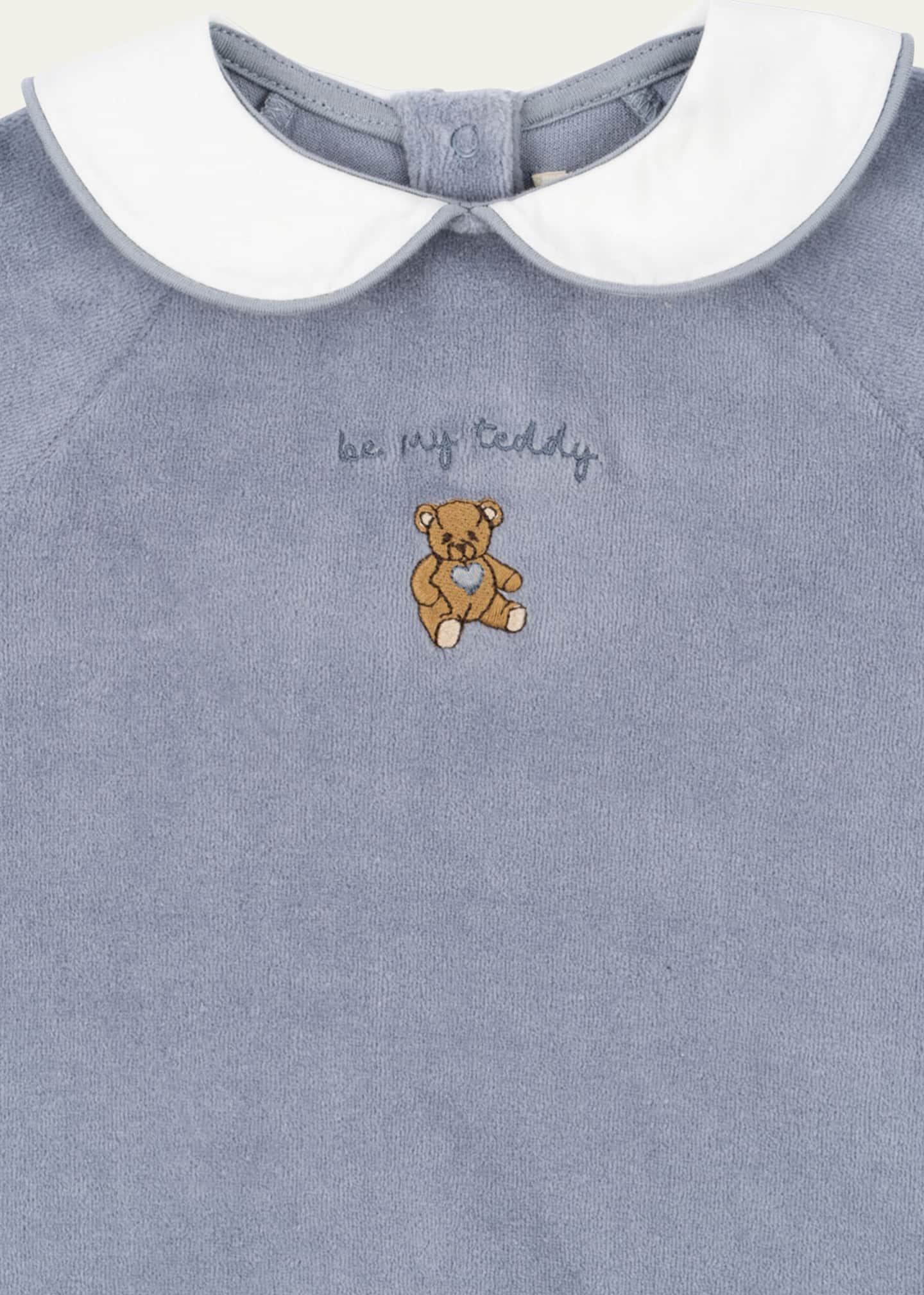 Konges Slojd Girl's Miffa Teddy Embroidered Coverall, SizeNewborn-9M Image 3 of 3
