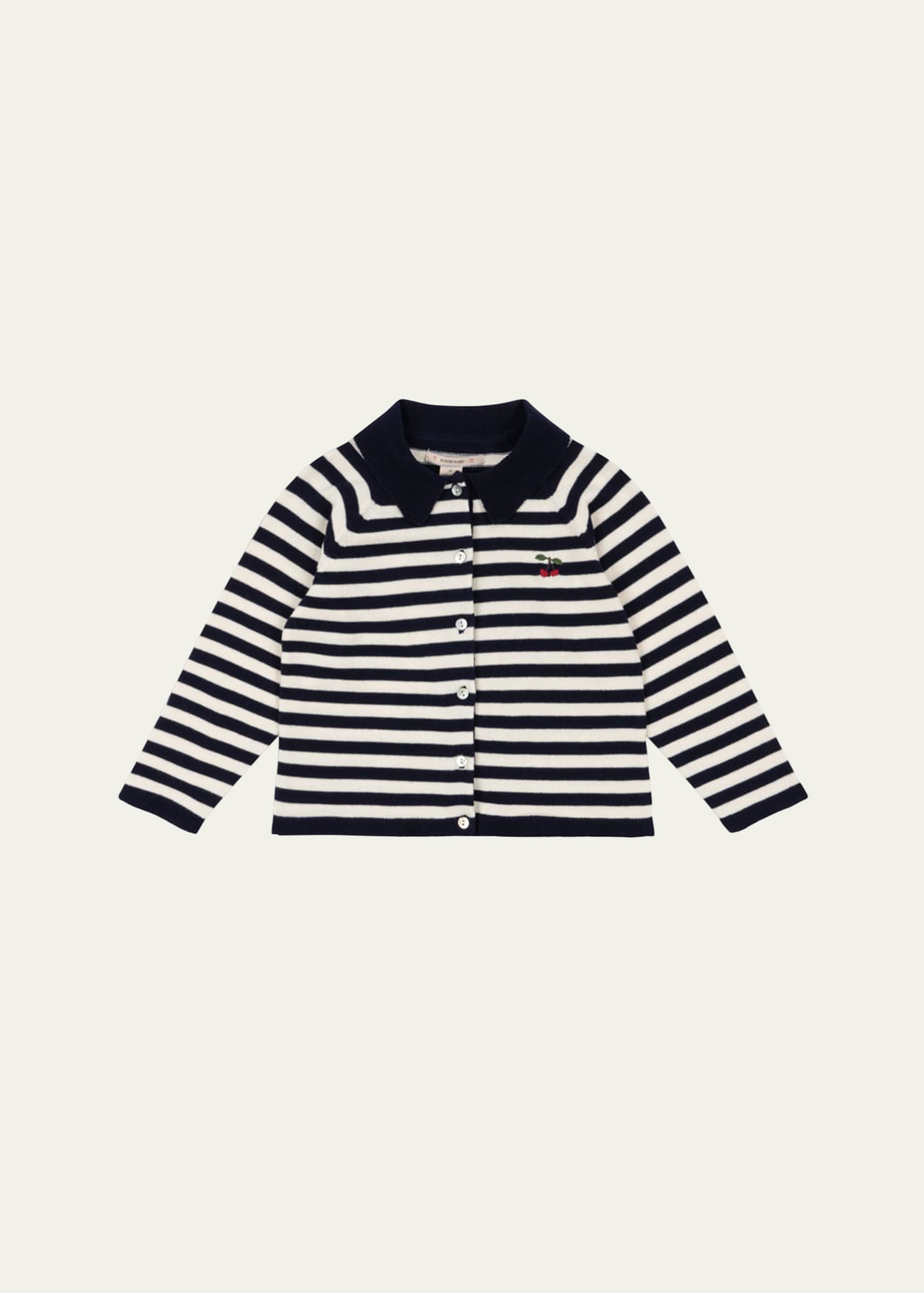 Konges Slojd Girl's Venton Striped Knit Cardigan, Size 18M-10 Image 1 of 3